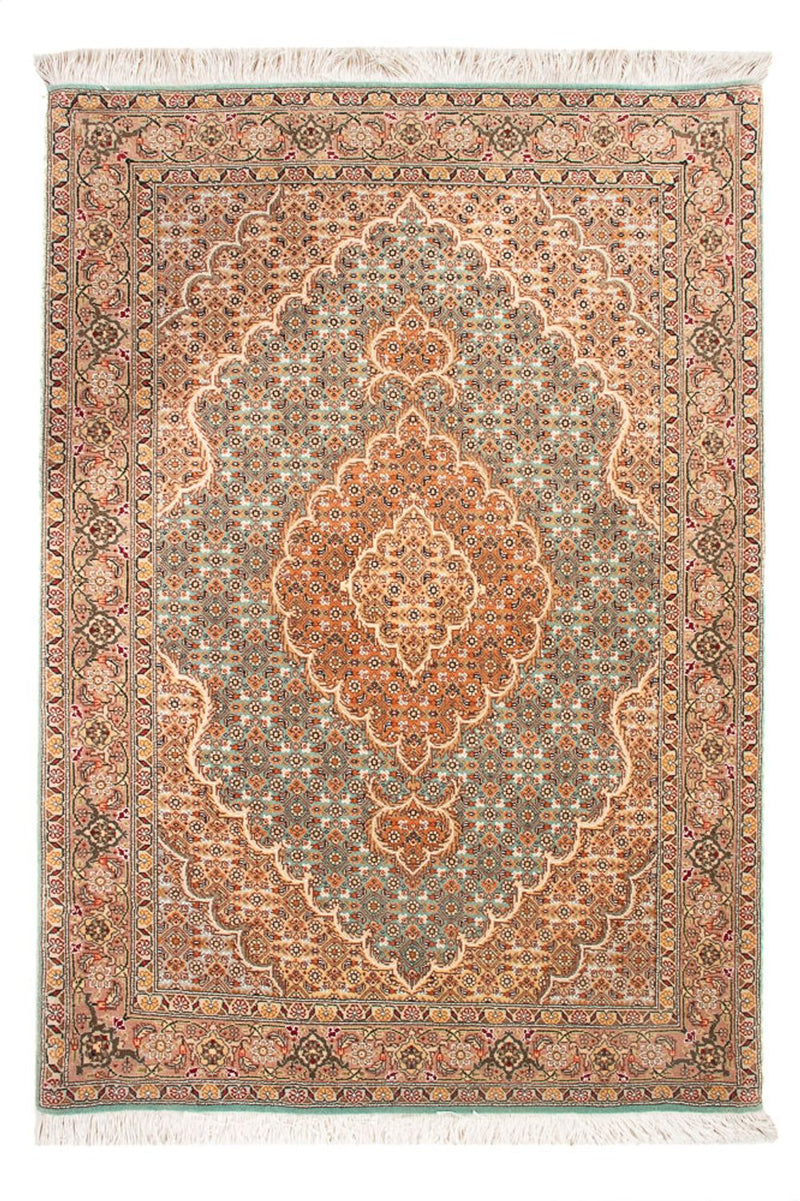 Persisk tæppe - Tabriz - 118 x 82 cm - benzinblå