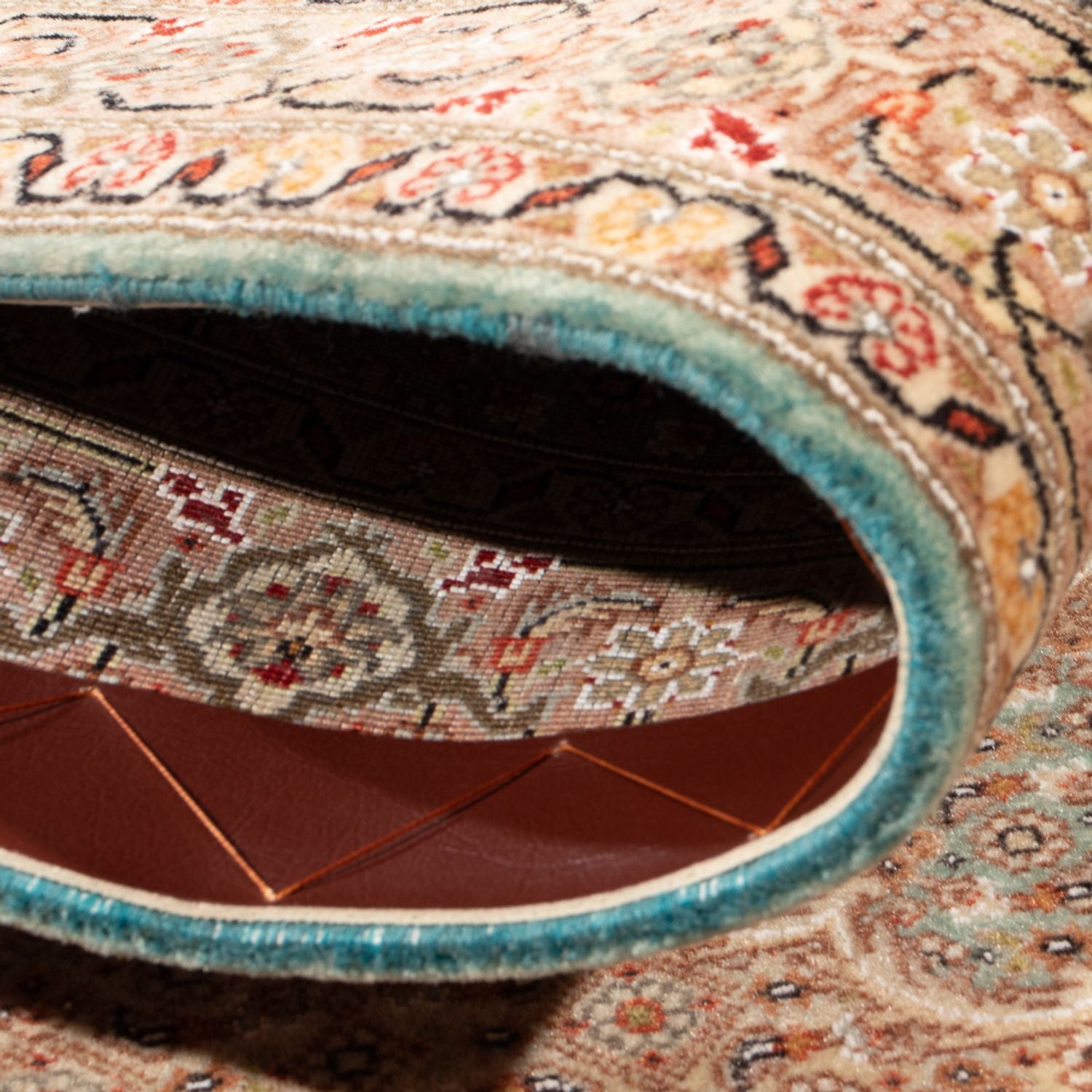Persisk tæppe - Tabriz - 118 x 82 cm - benzinblå