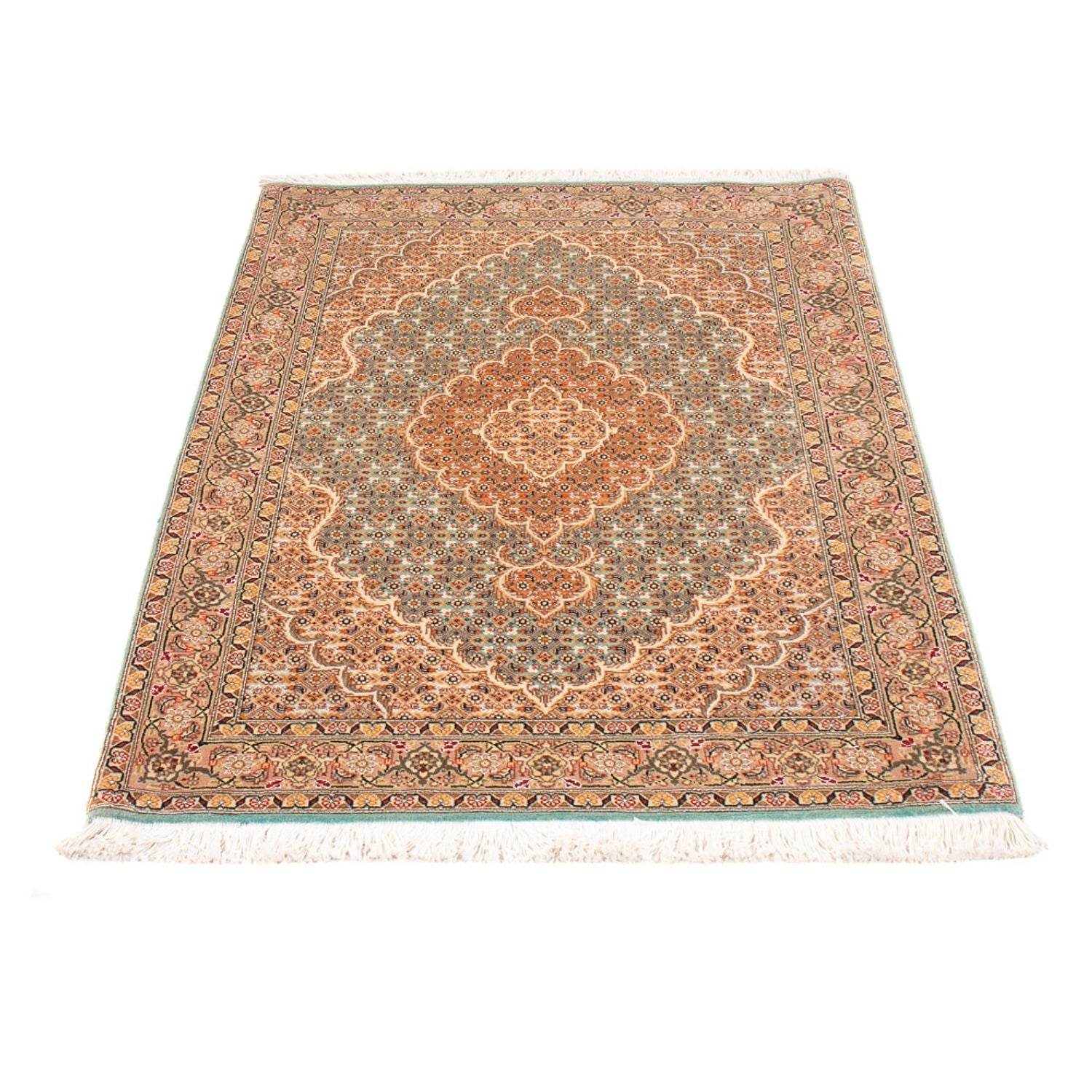 Persisk tæppe - Tabriz - 118 x 82 cm - benzinblå