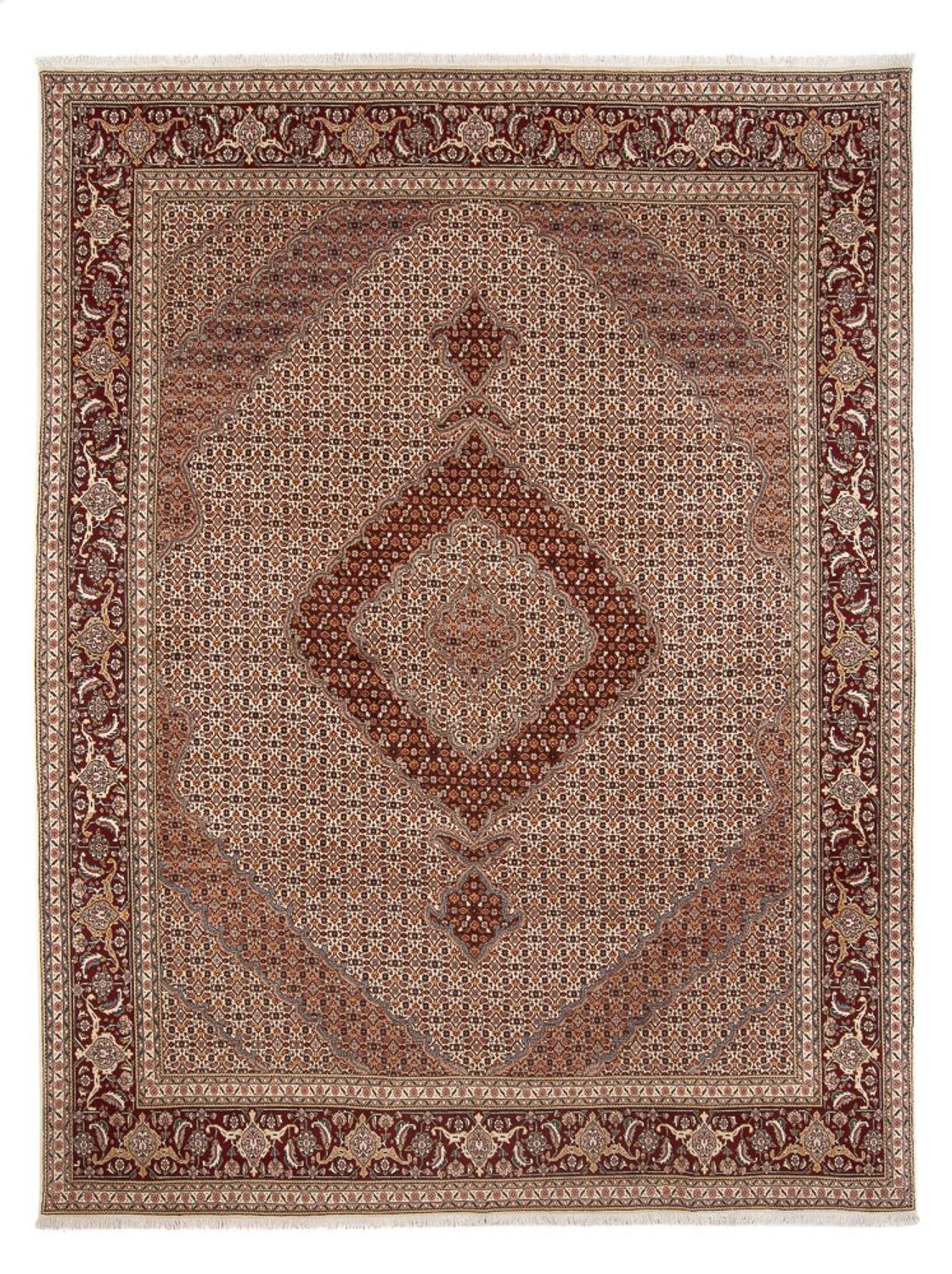 Persisk tæppe - Tabriz - Royal - 344 x 246 cm - lys brun