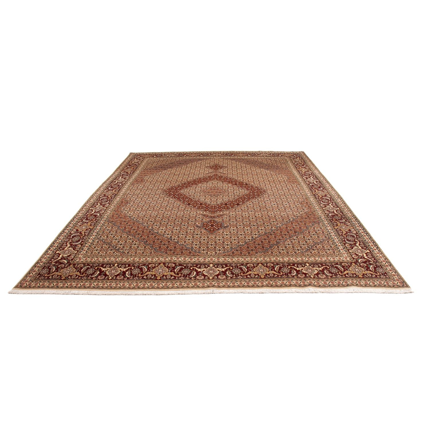 Persisk tæppe - Tabriz - Royal - 344 x 246 cm - lys brun