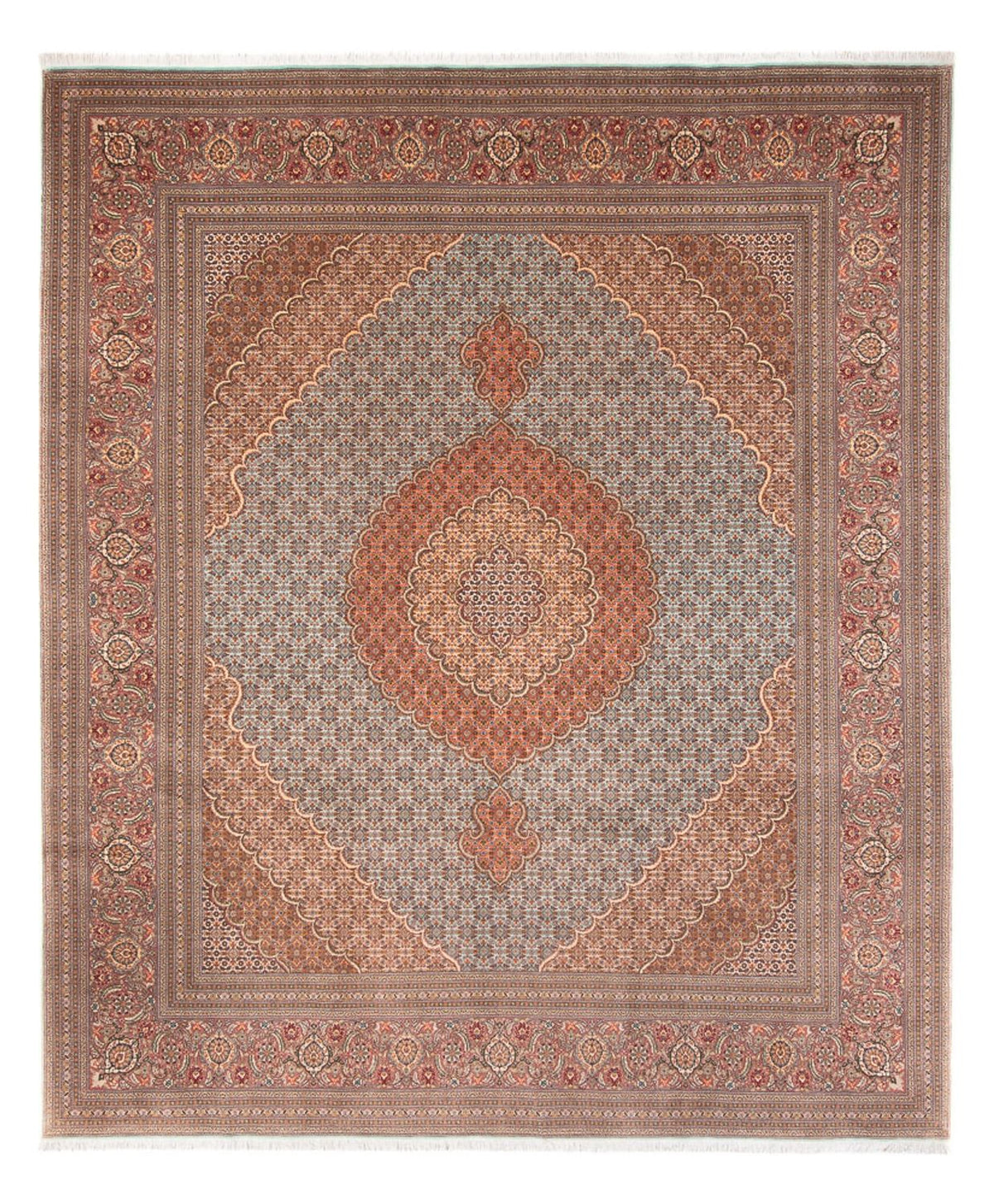 Persisk tæppe - Tabriz - Royal - 304 x 248 cm - lys brun