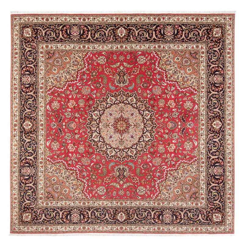 Persisk tæppe - Tabriz - Royal firkantet  - 252 x 252 cm - rød
