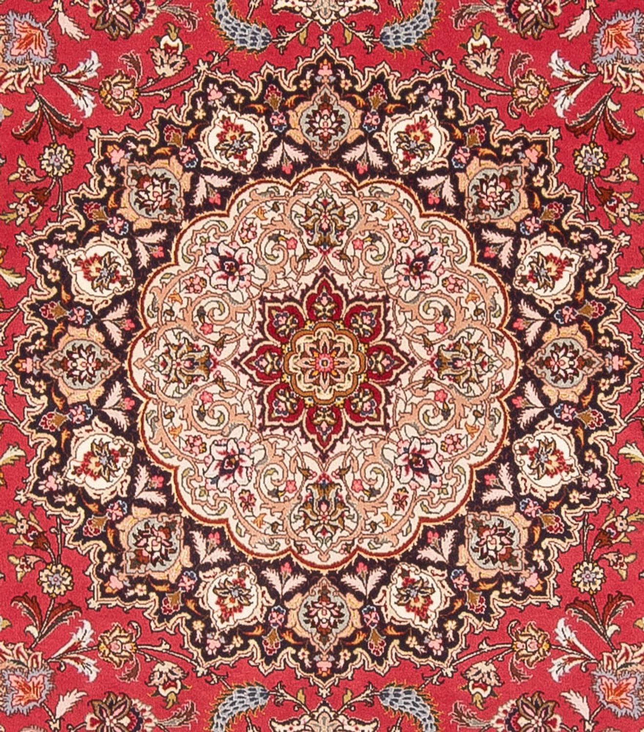 Persisk tæppe - Tabriz - Royal firkantet  - 252 x 252 cm - rød