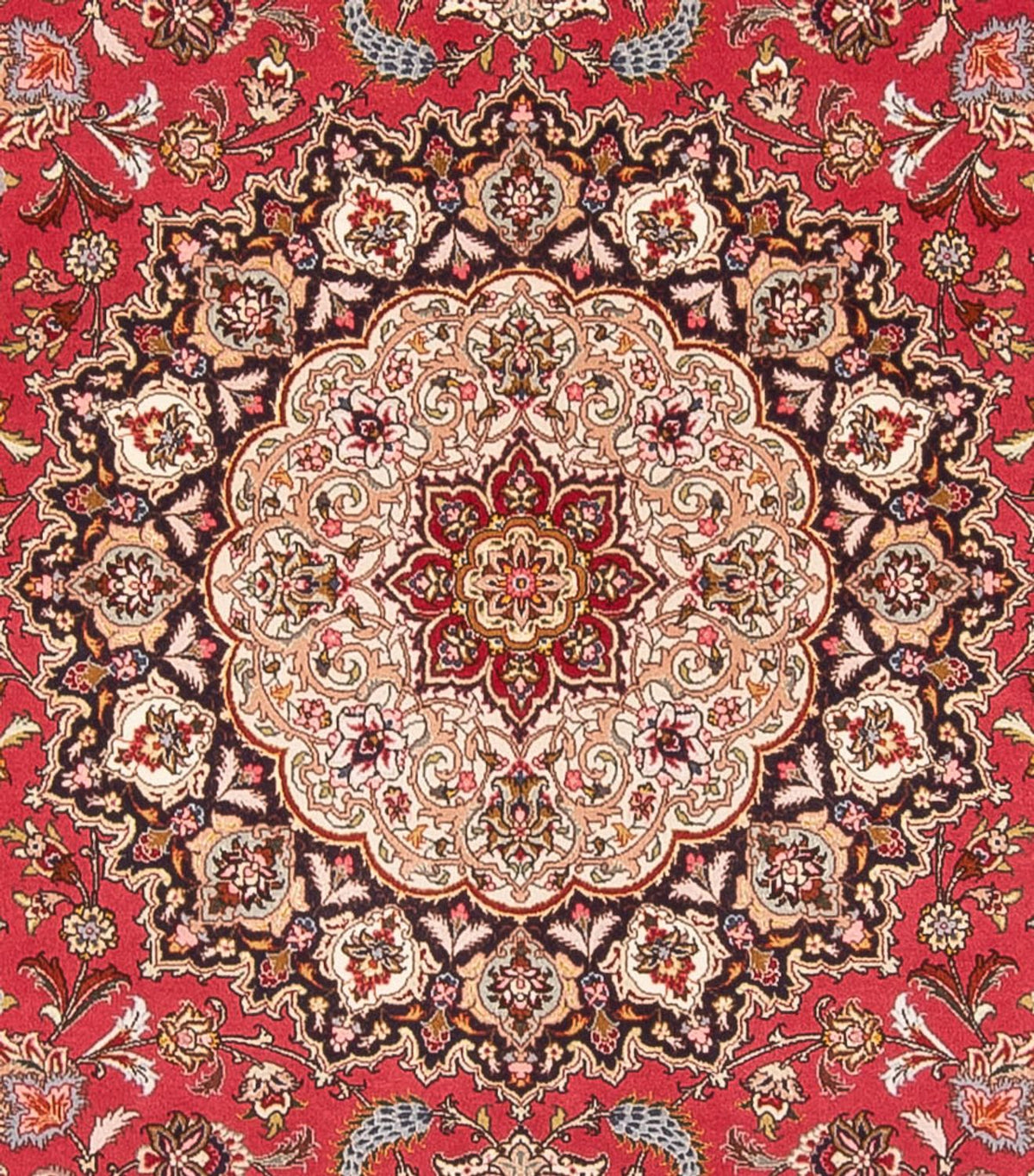 Persisk tæppe - Tabriz - Royal firkantet  - 252 x 252 cm - rød