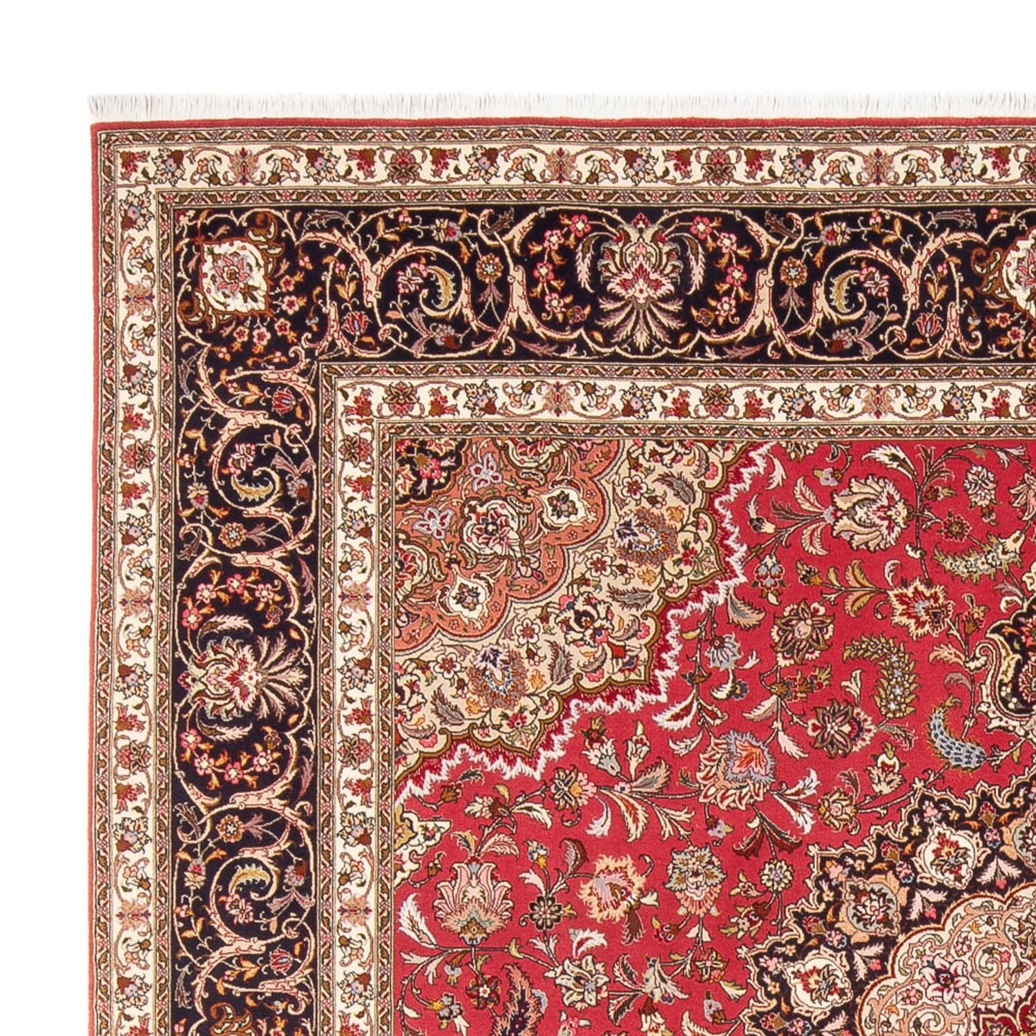 Persisk tæppe - Tabriz - Royal firkantet  - 252 x 252 cm - rød