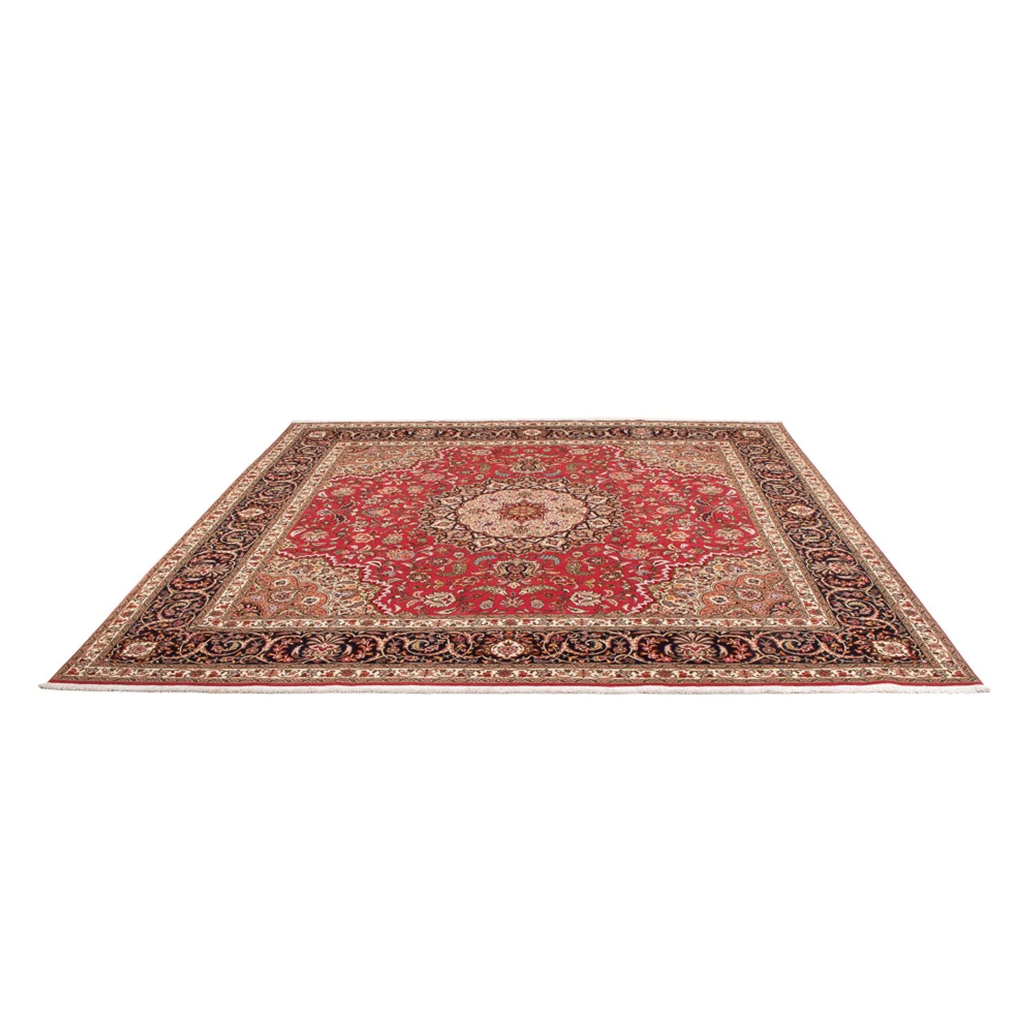 Persisk tæppe - Tabriz - Royal firkantet  - 252 x 252 cm - rød