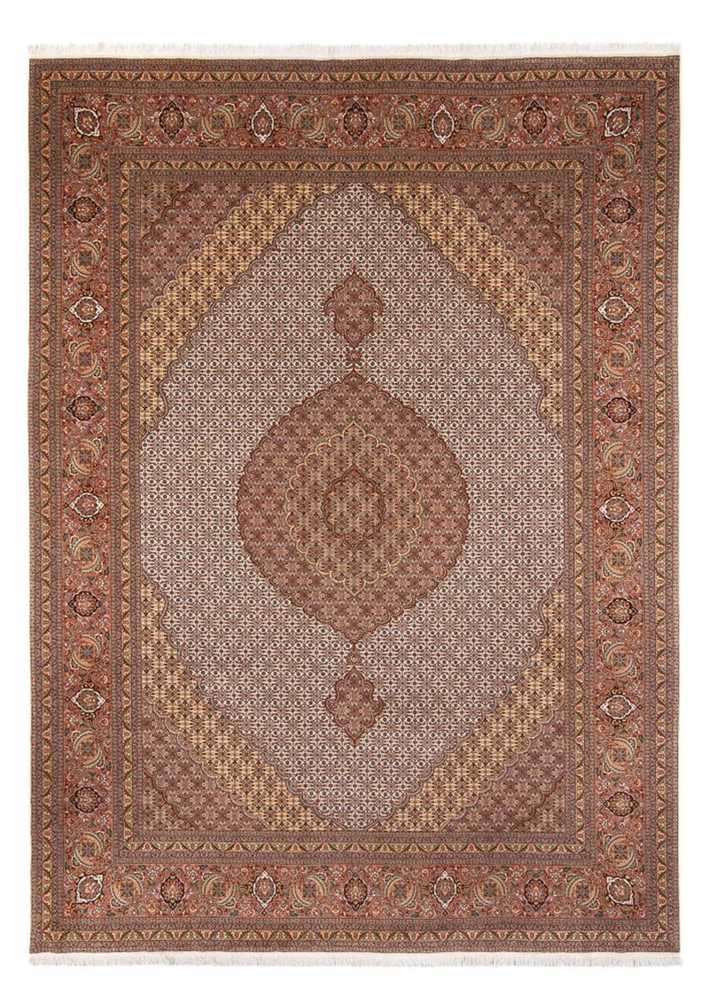 Persisk tæppe - Tabriz - 355 x 250 cm - lys brun