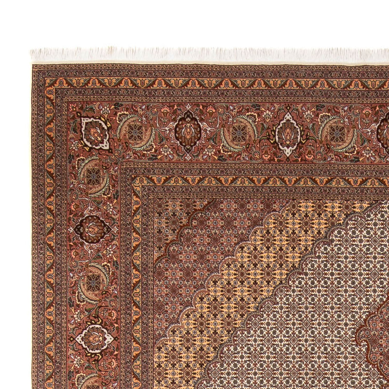 Persisk tæppe - Tabriz - 355 x 250 cm - lys brun