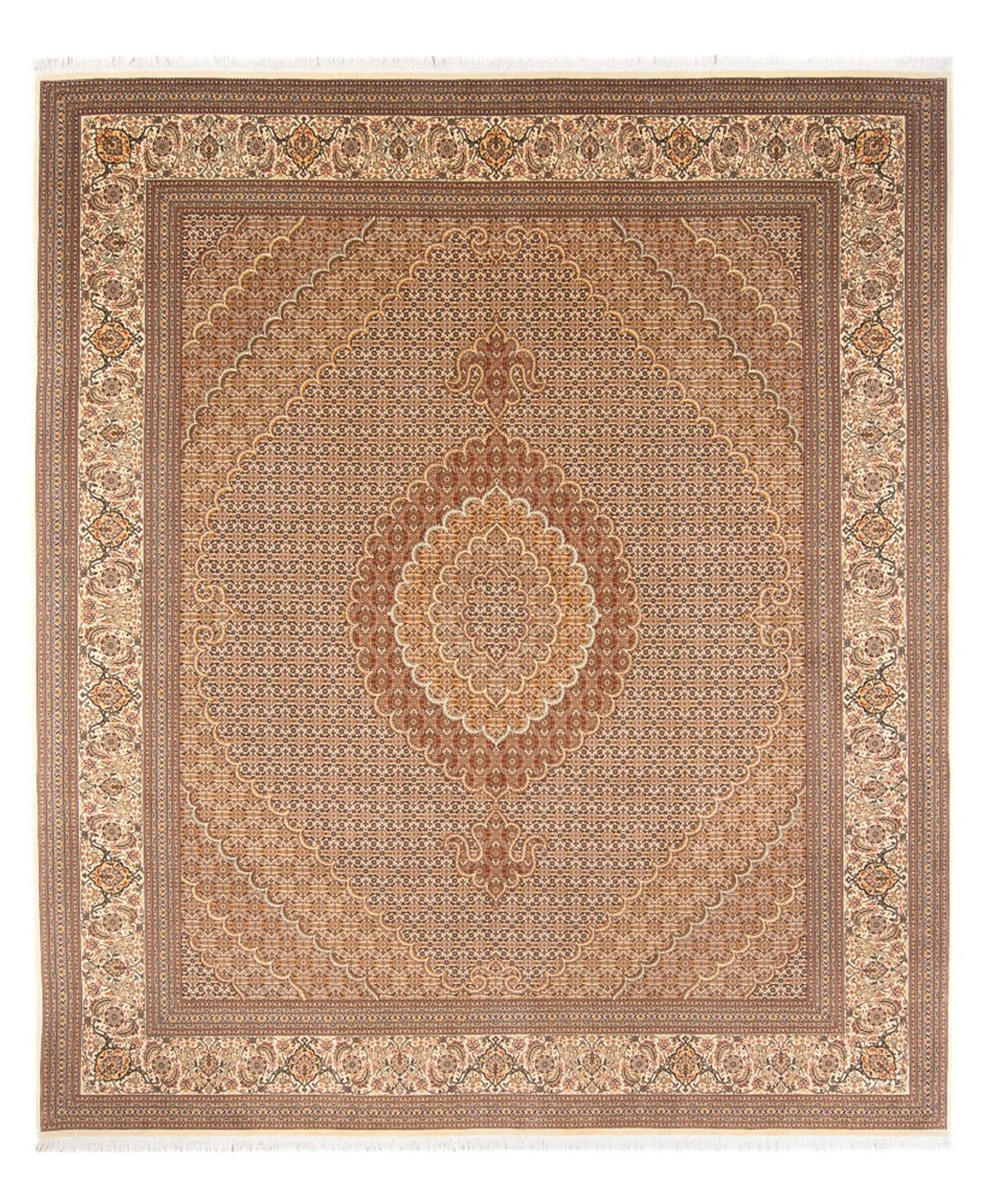 Persisk tæppe - Tabriz - 290 x 250 cm - lys brun