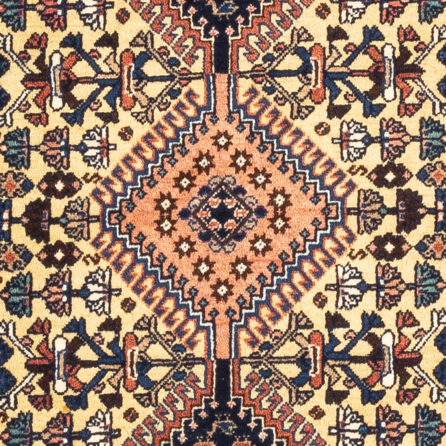 Persisk tæppe - Nomadisk - 140 x 74 cm - creme