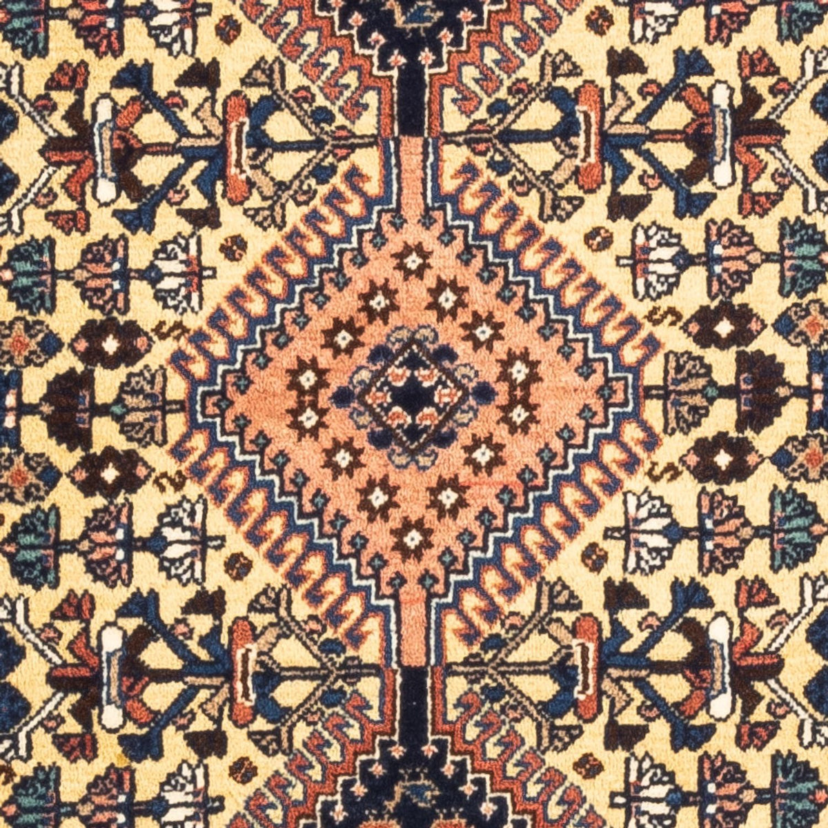 Persisk tæppe - Nomadisk - 140 x 74 cm - creme