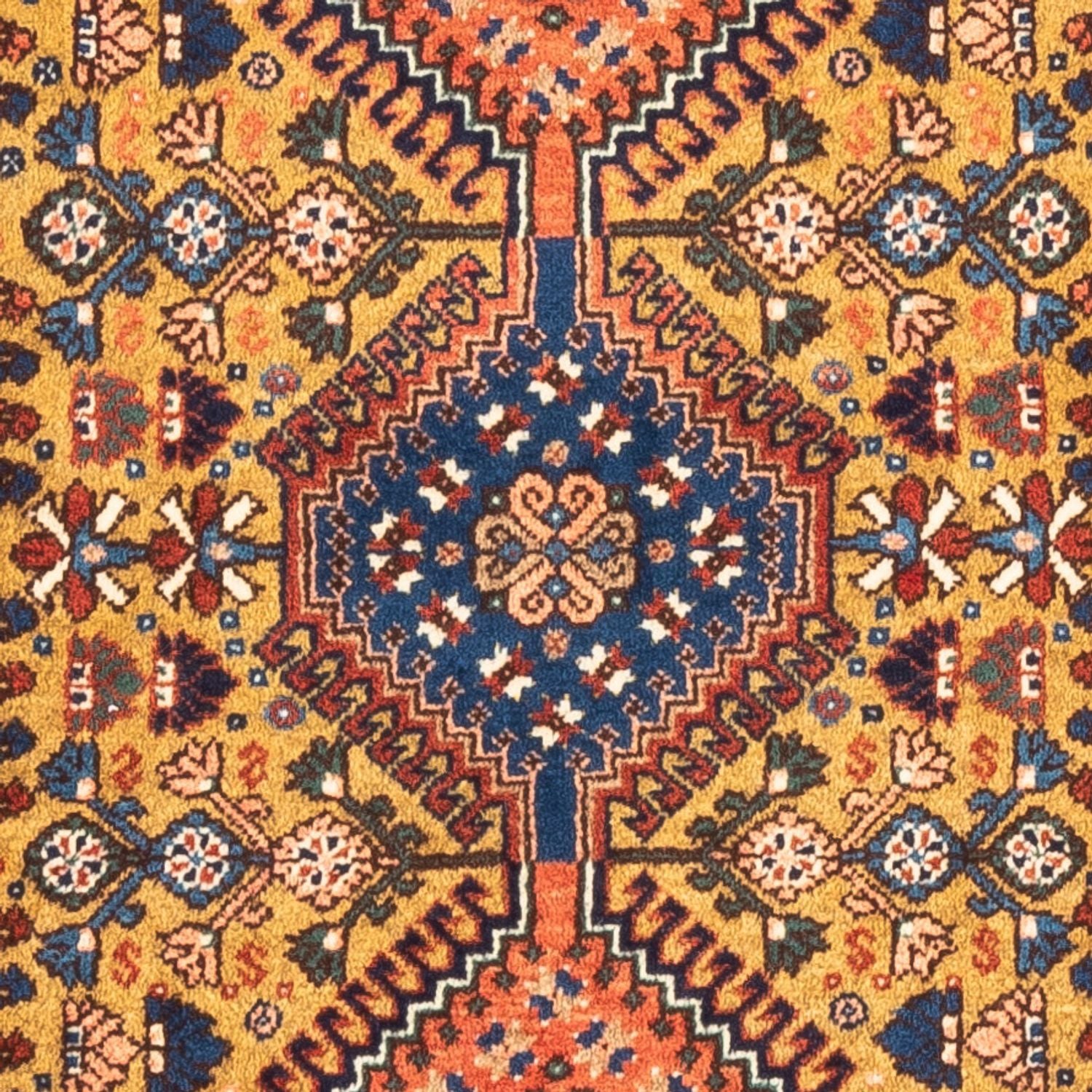 Persisk tæppe - Nomadisk - 130 x 80 cm - gul
