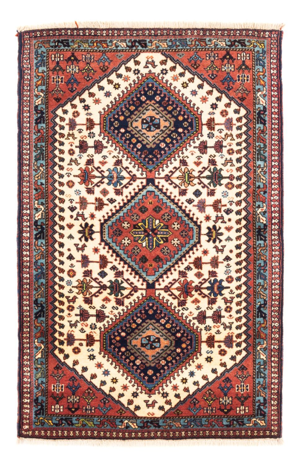 Persisk tæppe - Nomadisk - 130 x 82 cm - creme
