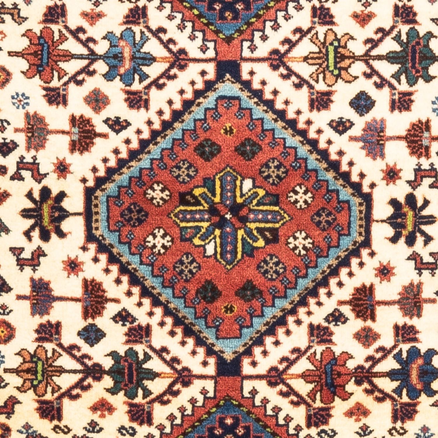 Persisk tæppe - Nomadisk - 130 x 82 cm - creme