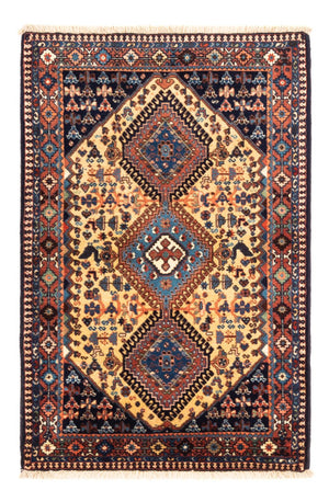 Persisk tæppe - Nomadisk - 132 x 87 cm - gul