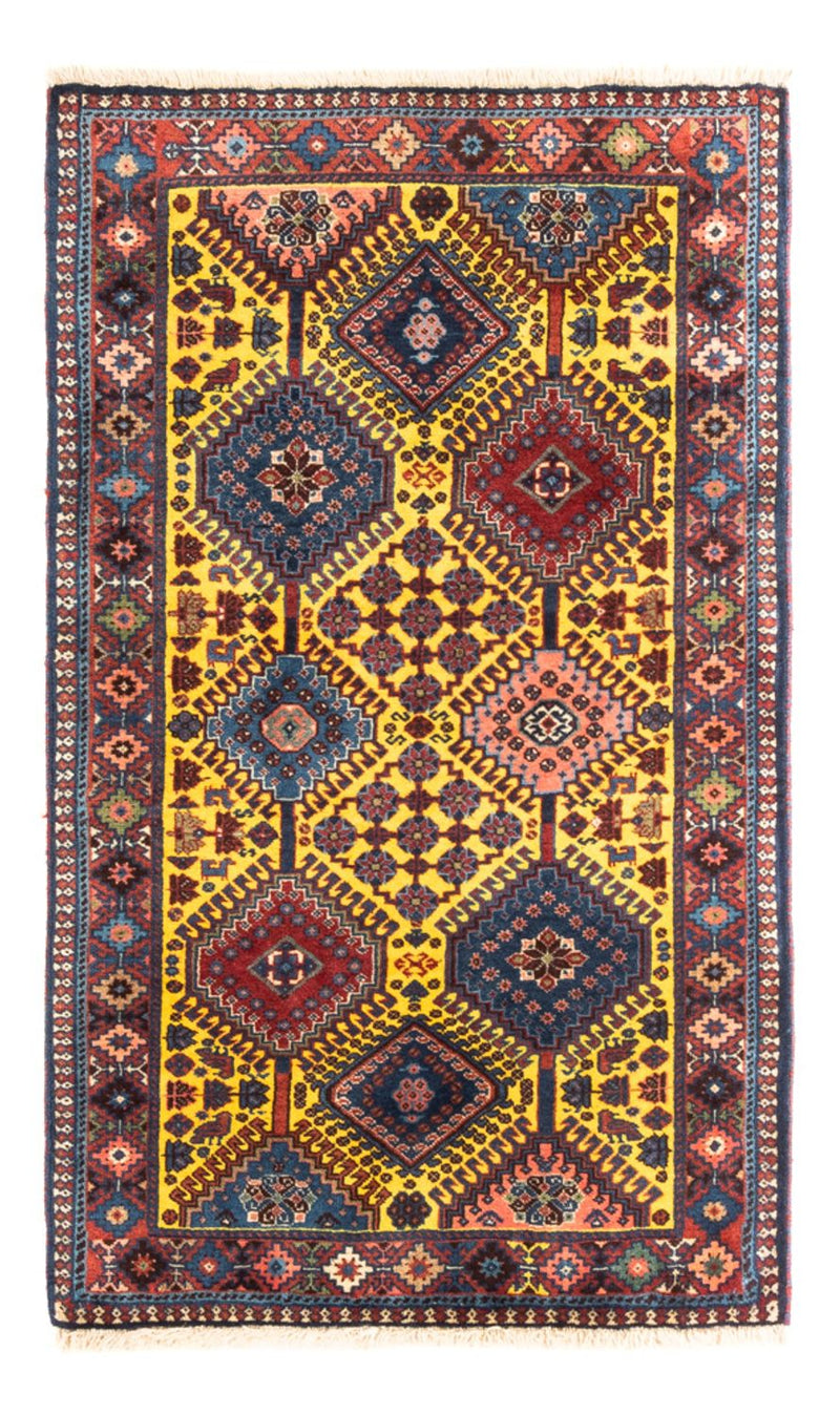 Persisk tæppe - Nomadisk - 128 x 78 cm - gul