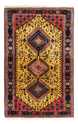 Persisk tæppe - Nomadisk - 132 x 85 cm - gul