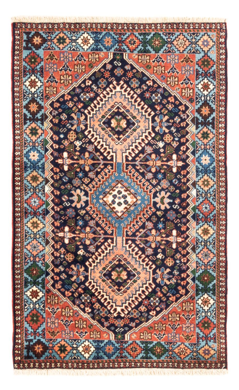 Persisk tæppe - Nomadisk - 130 x 82 cm - mørkeblå