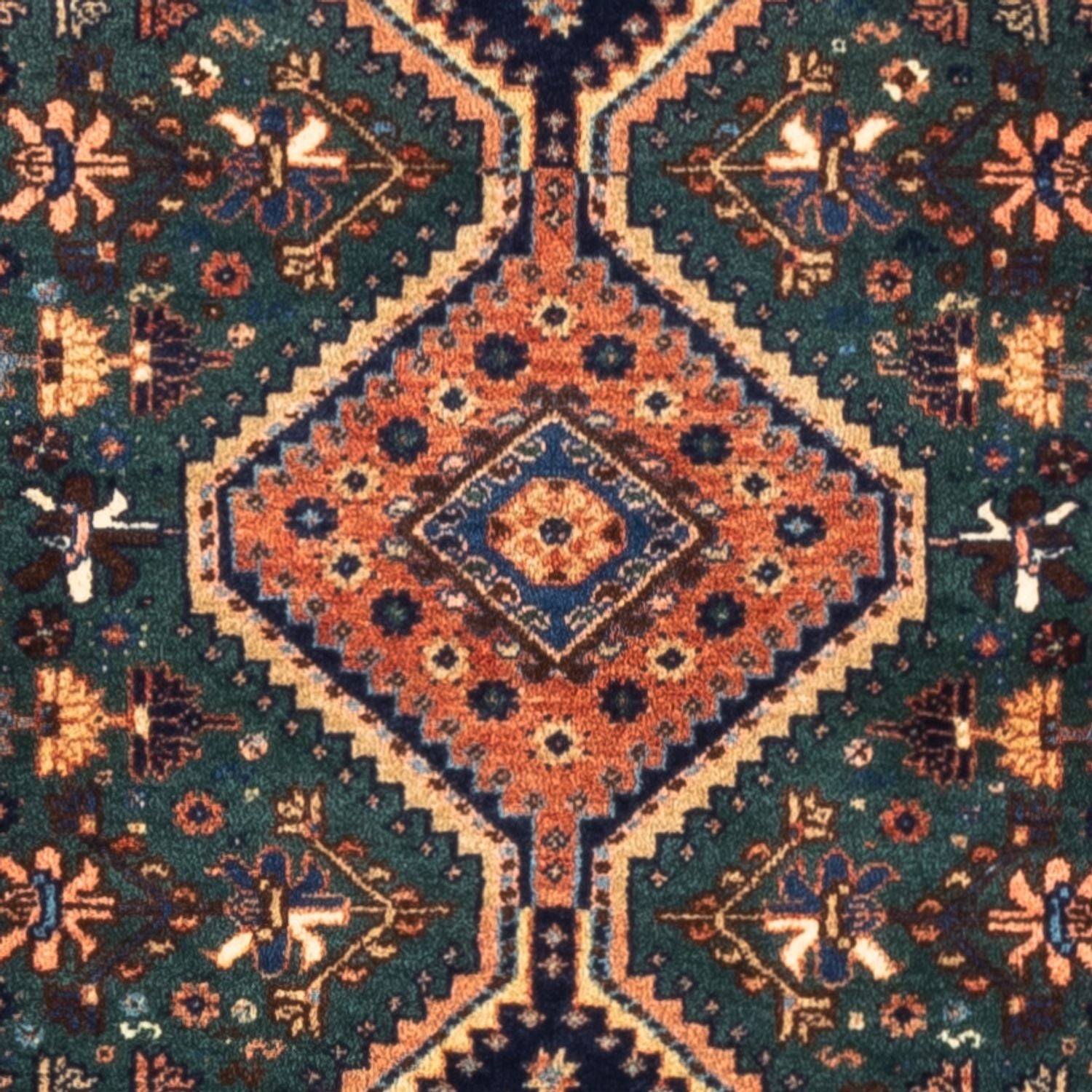 Persisk tæppe - Nomadisk - 127 x 85 cm - mørkeblå