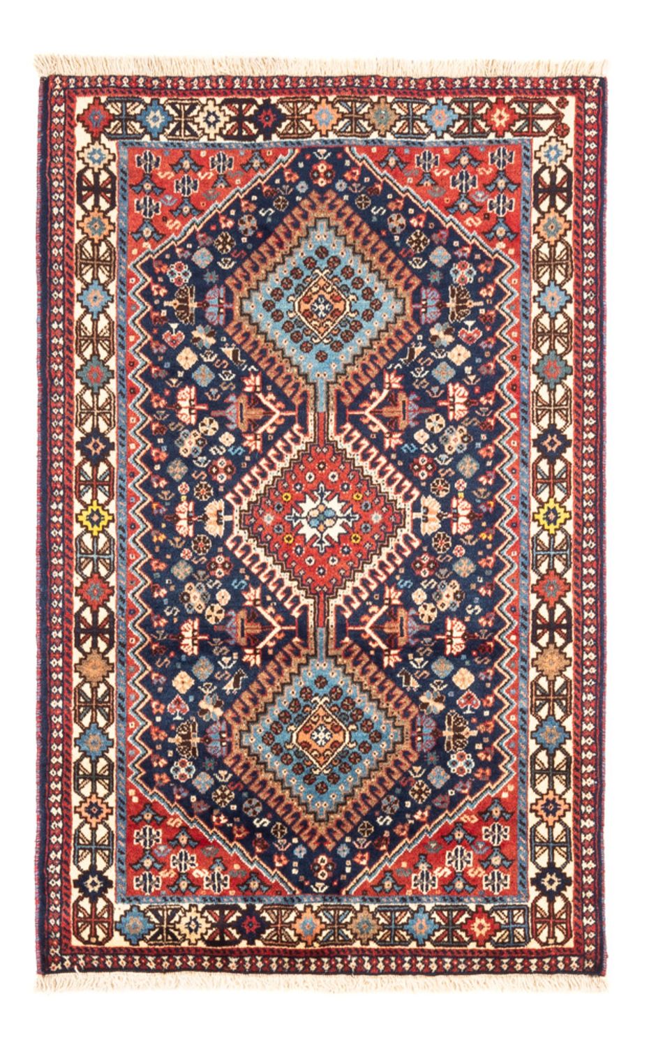 Persisk tæppe - Nomadisk - 124 x 78 cm - mørkeblå