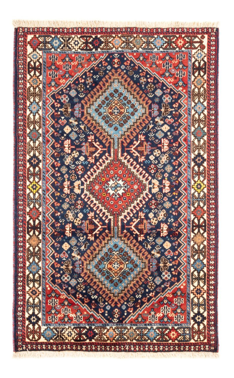 Persisk tæppe - Nomadisk - 124 x 78 cm - mørkeblå