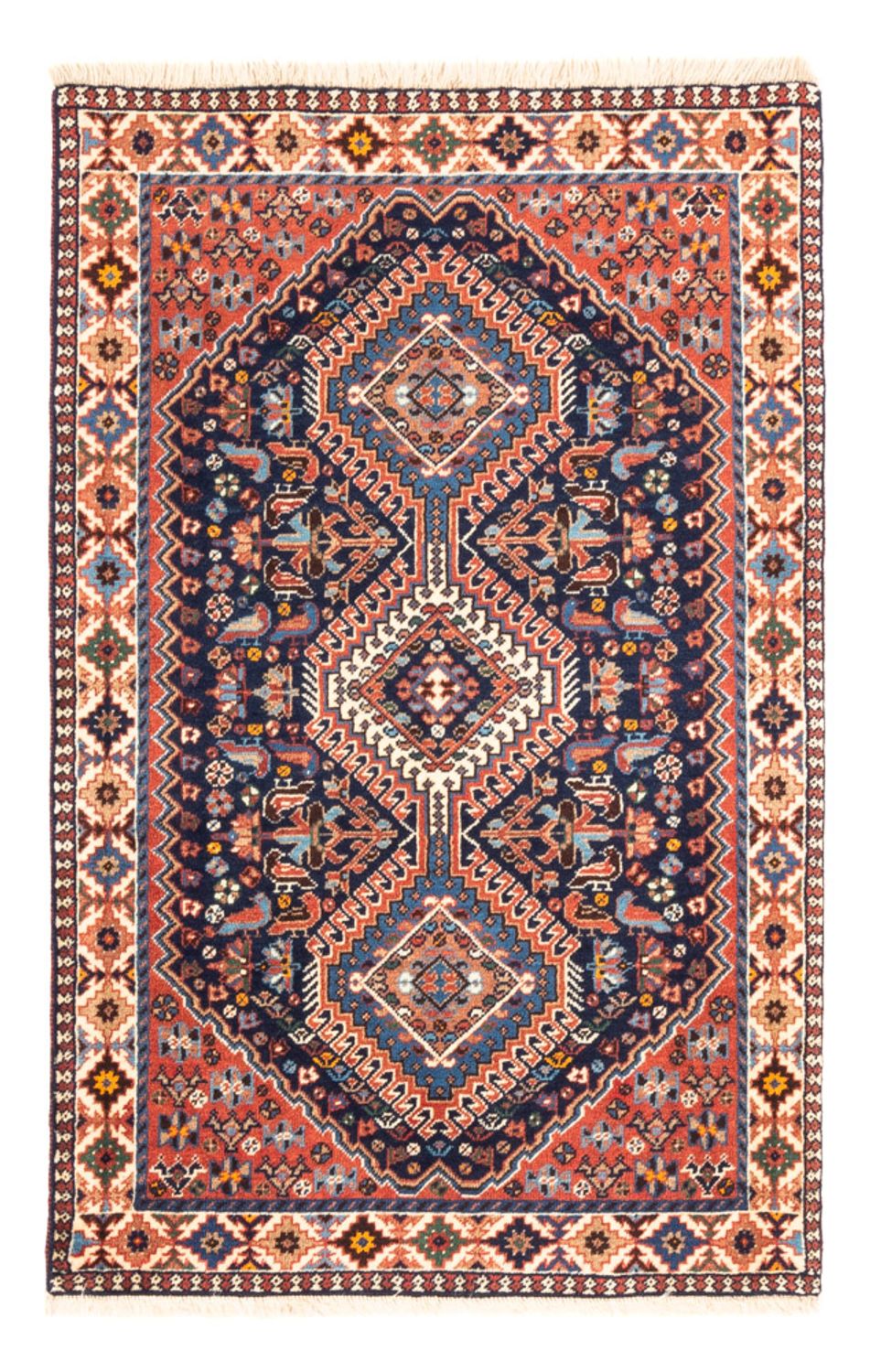 Persisk tæppe - Nomadisk - 125 x 80 cm - mørkeblå