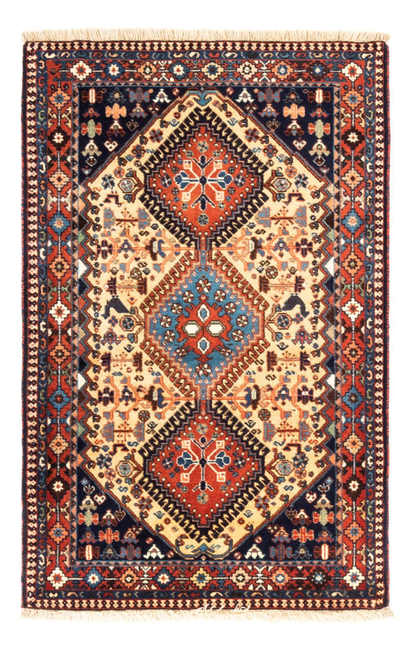 Persisk tæppe - Nomadisk - 130 x 84 cm - creme