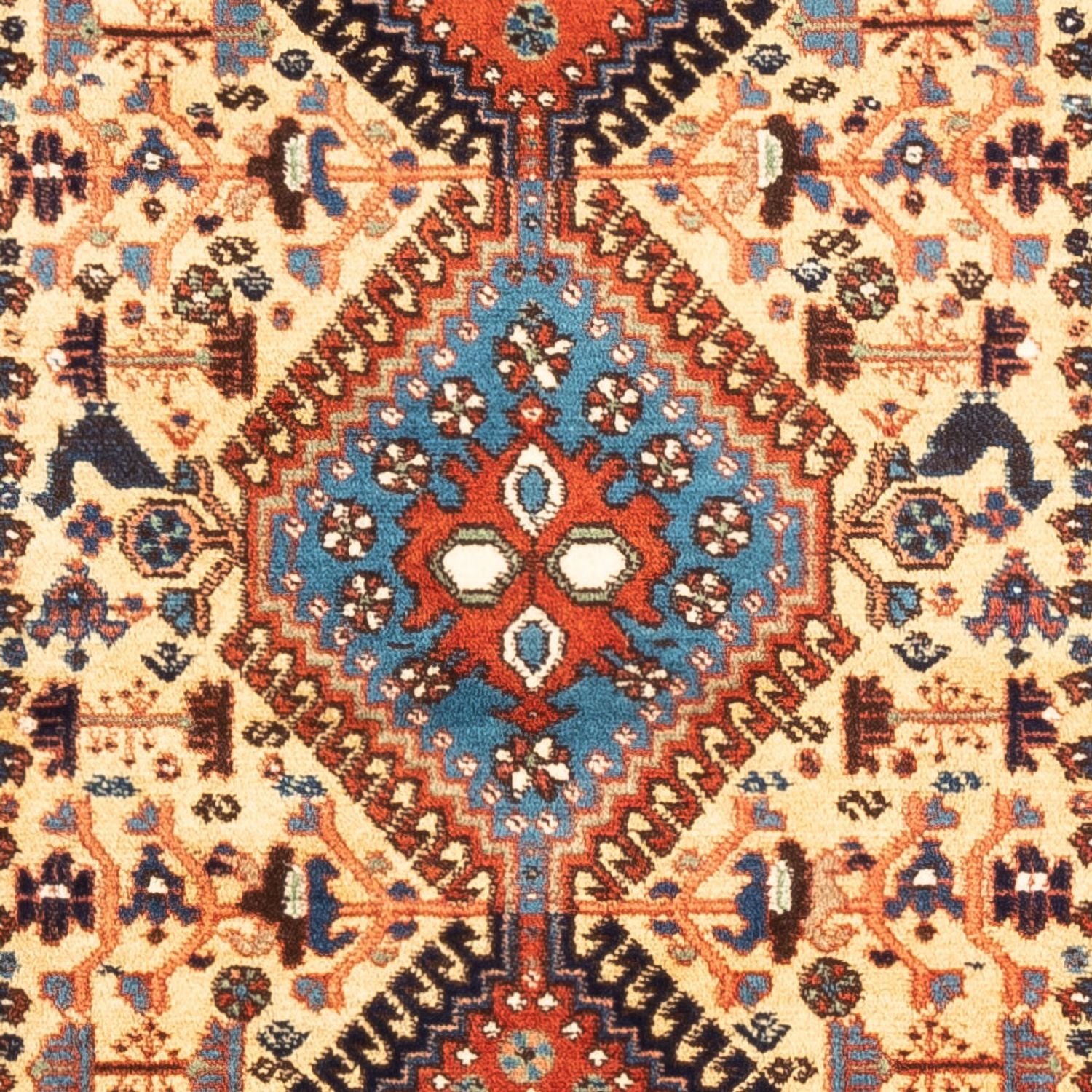 Persisk tæppe - Nomadisk - 130 x 84 cm - creme