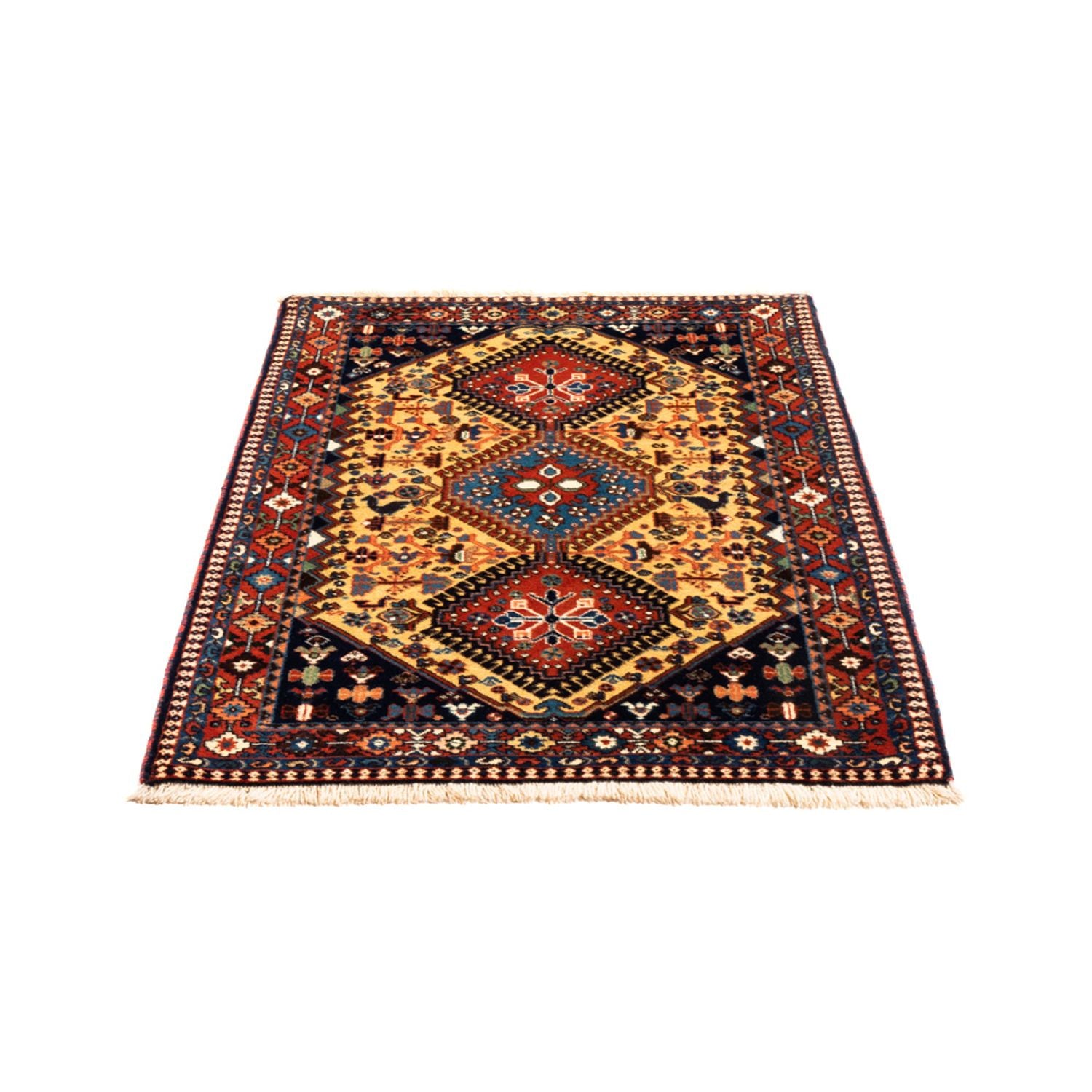 Persisk tæppe - Nomadisk - 130 x 84 cm - creme