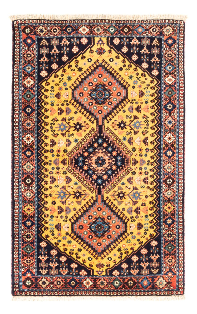 Persisk tæppe - Nomadisk - 133 x 82 cm - gul