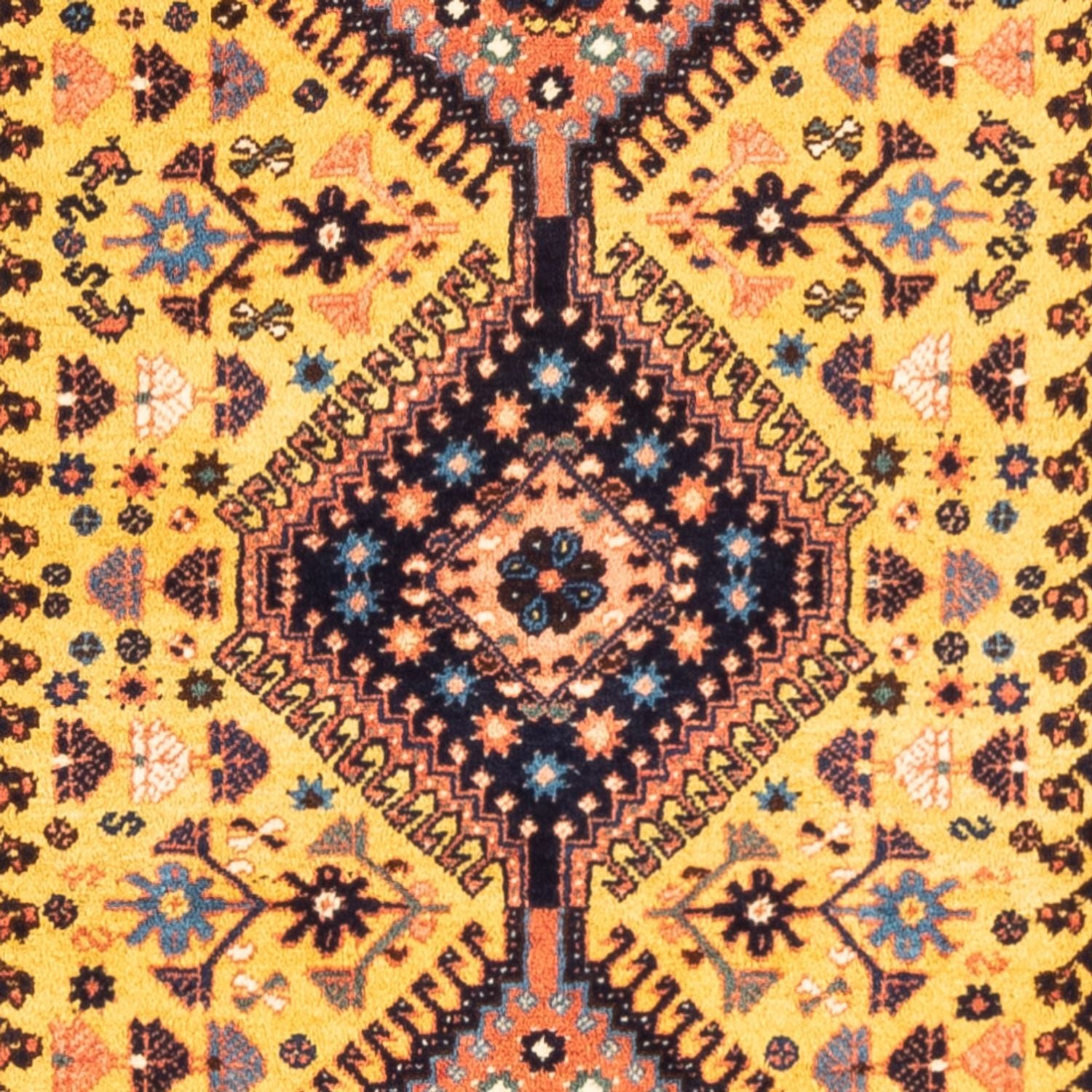 Persisk tæppe - Nomadisk - 133 x 82 cm - gul