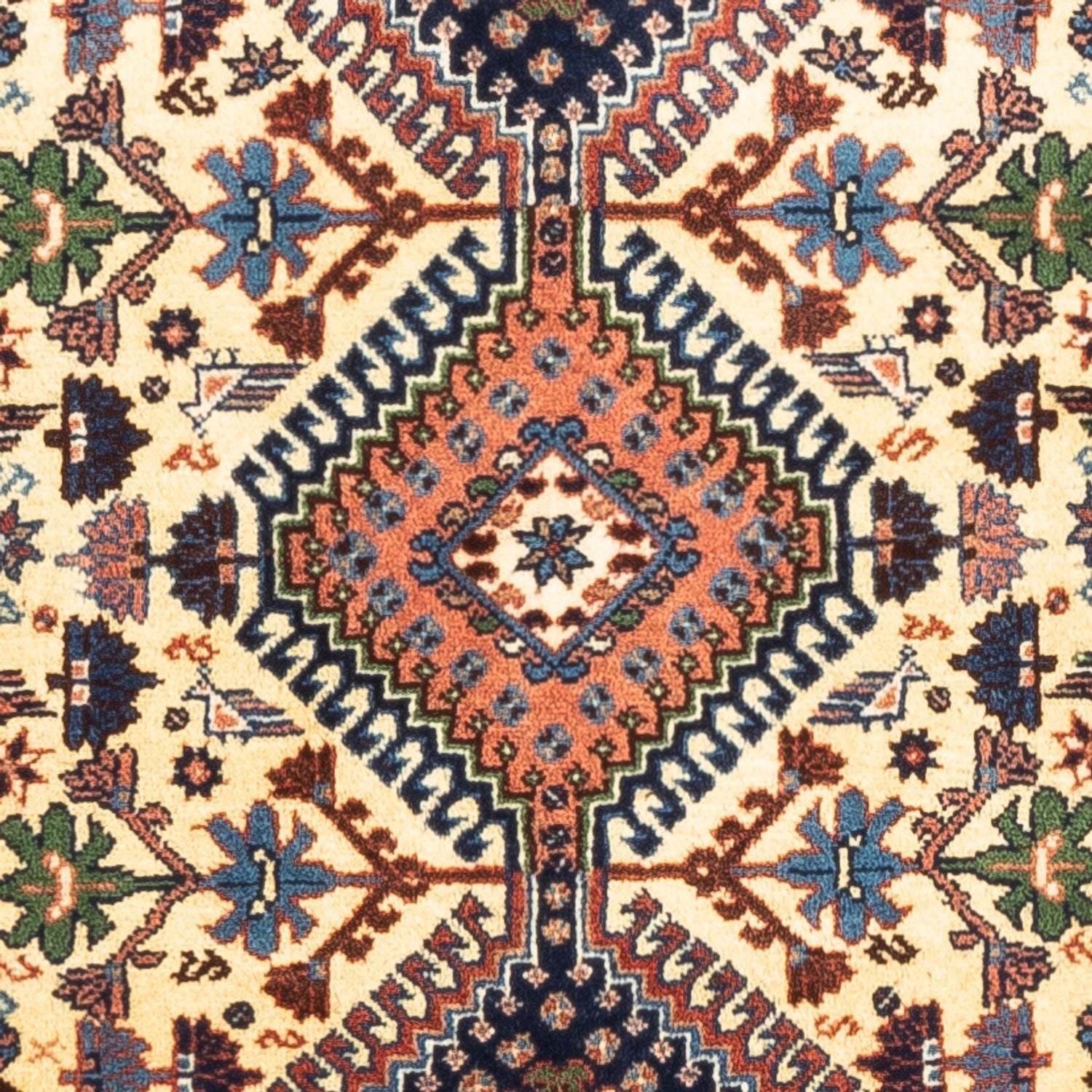 Persisk tæppe - Nomadisk - 130 x 80 cm - creme