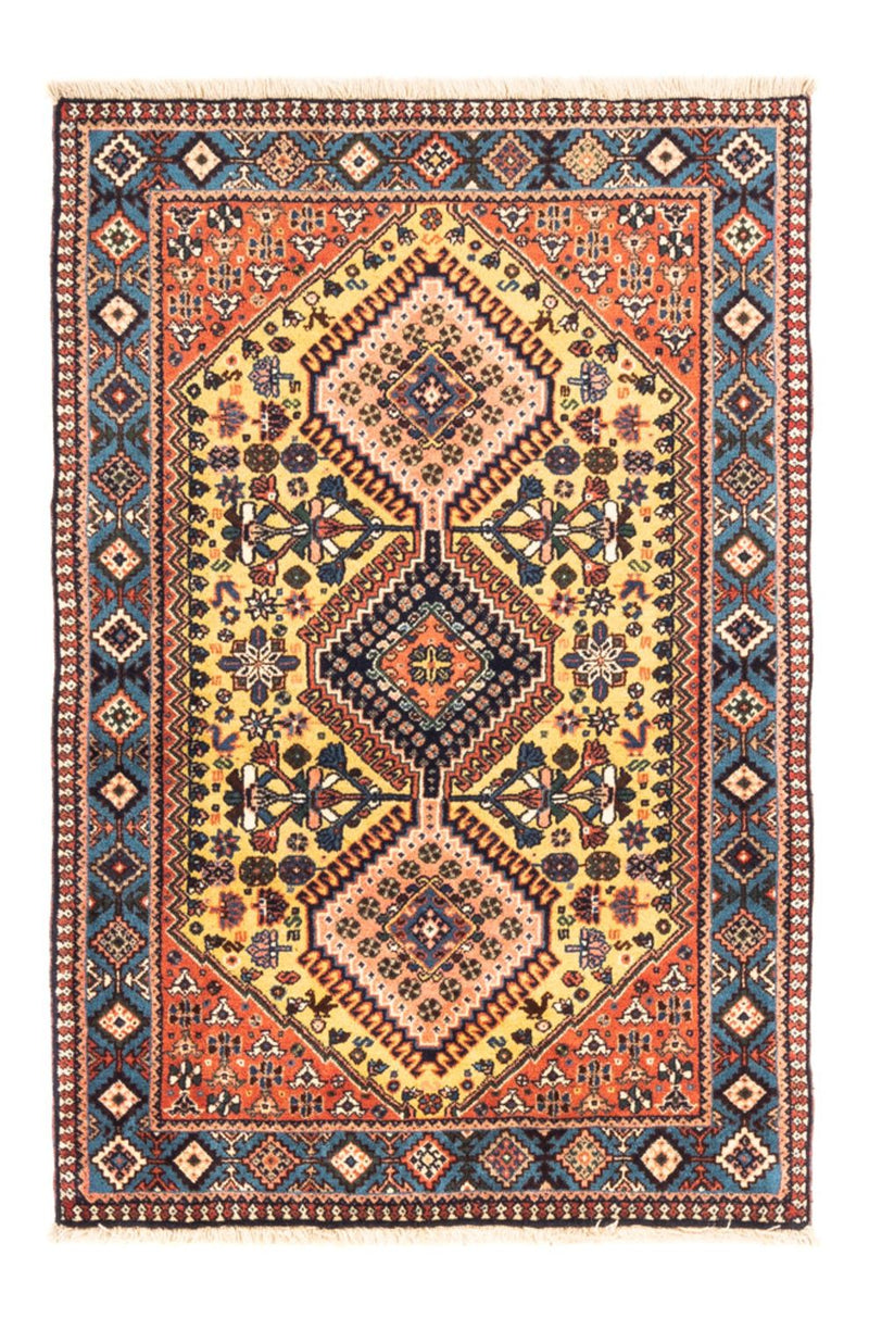 Persisk tæppe - Nomadisk - 123 x 83 cm - gul