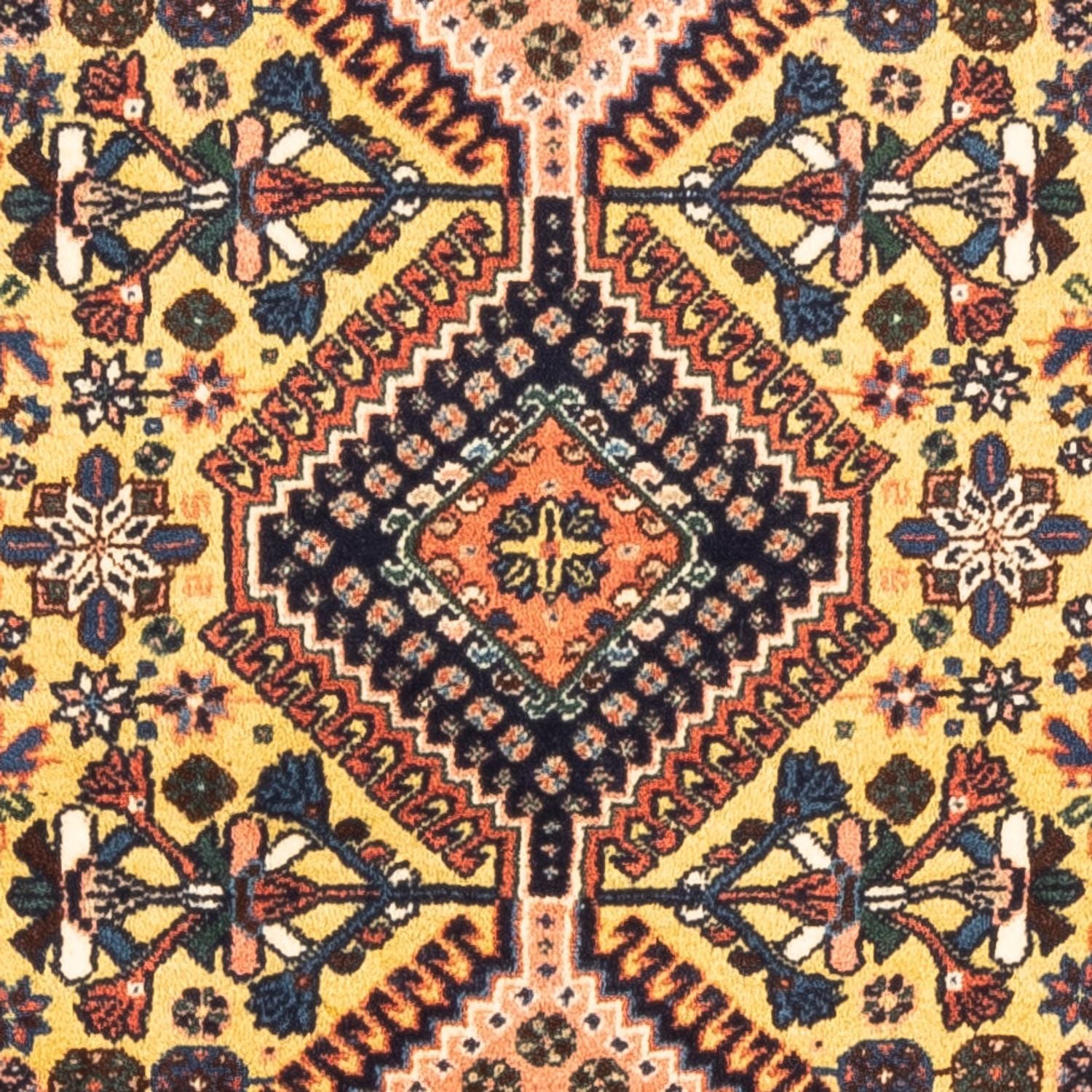 Persisk tæppe - Nomadisk - 123 x 83 cm - gul