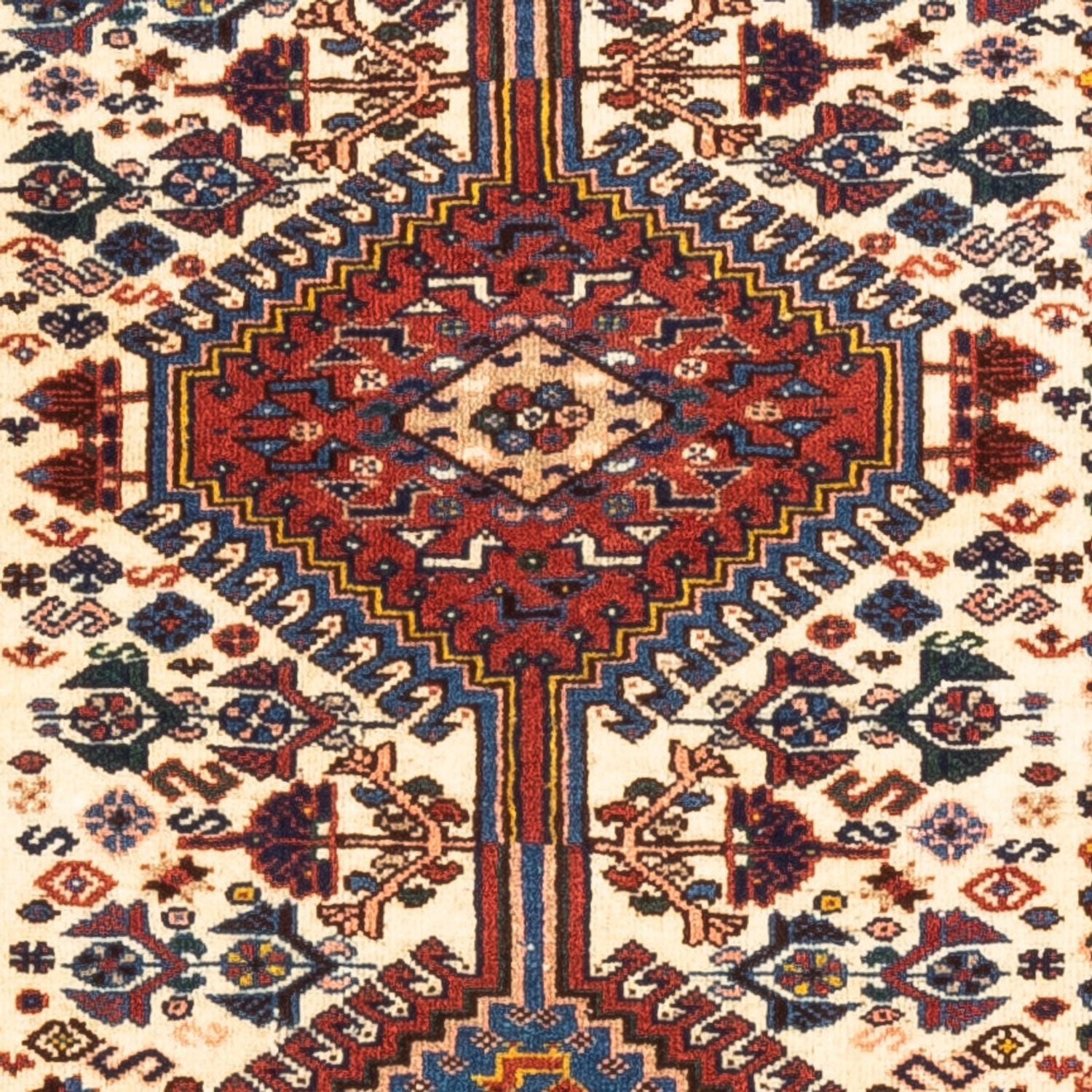 Persisk tæppe - Nomadisk - 122 x 83 cm - creme