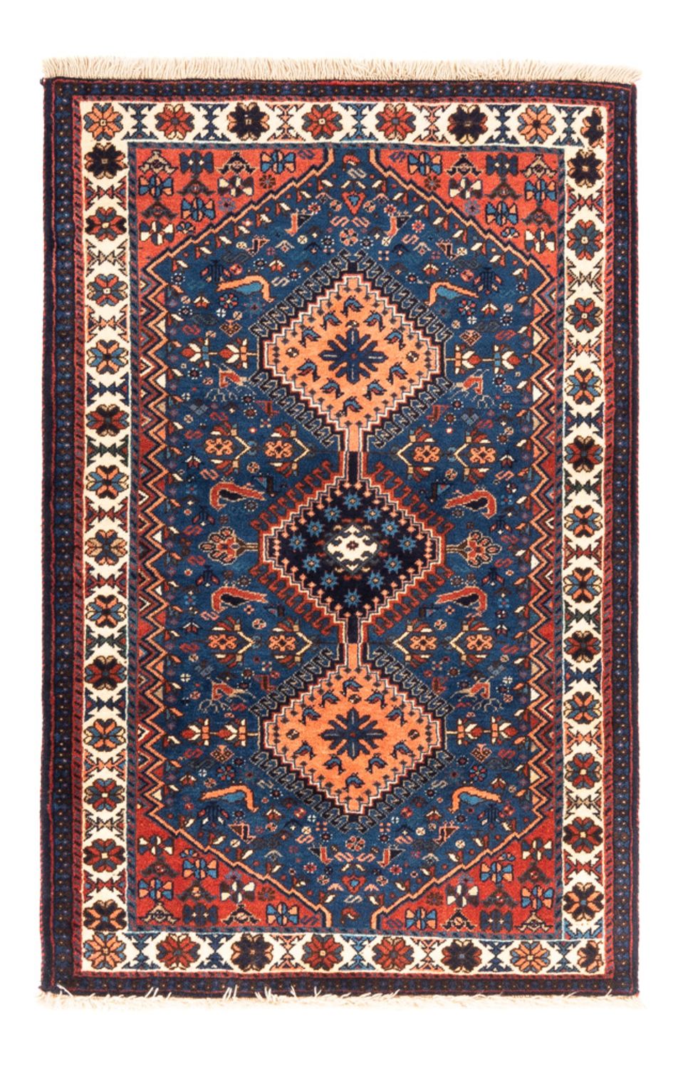 Persisk tæppe - Nomadisk - 127 x 83 cm - blå