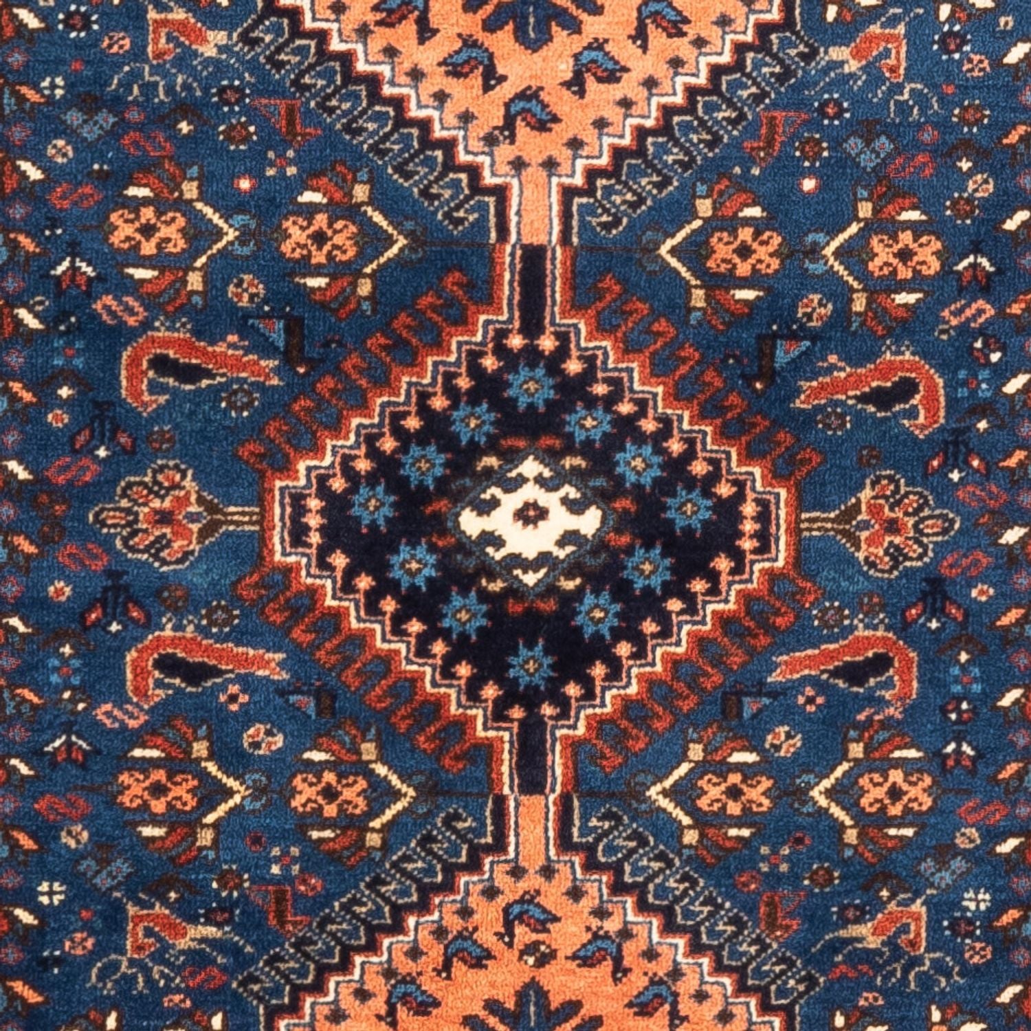Persisk tæppe - Nomadisk - 127 x 83 cm - blå
