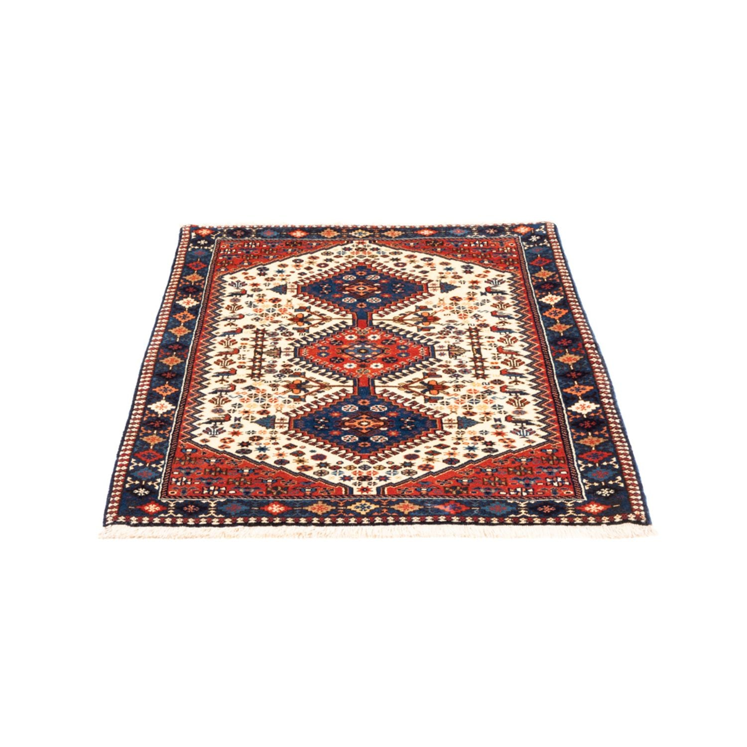 Persisk tæppe - Nomadisk - 128 x 85 cm - creme