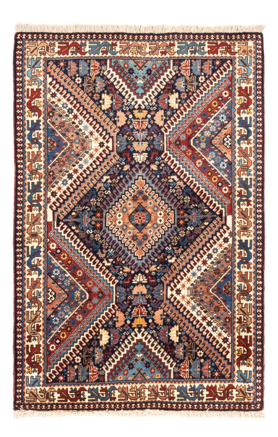 Persisk tæppe - Nomadisk - 128 x 85 cm - mørkeblå