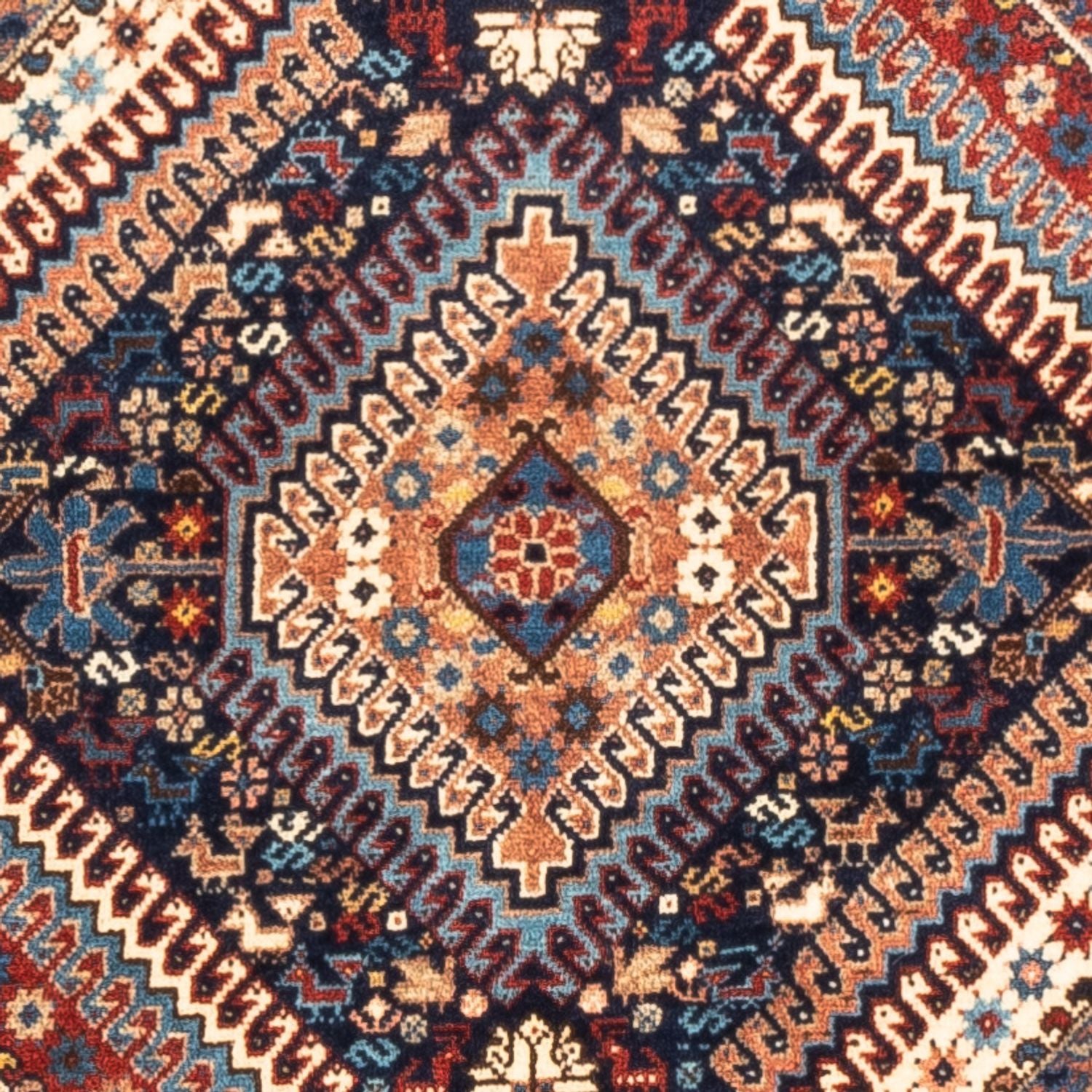 Persisk tæppe - Nomadisk - 128 x 85 cm - mørkeblå