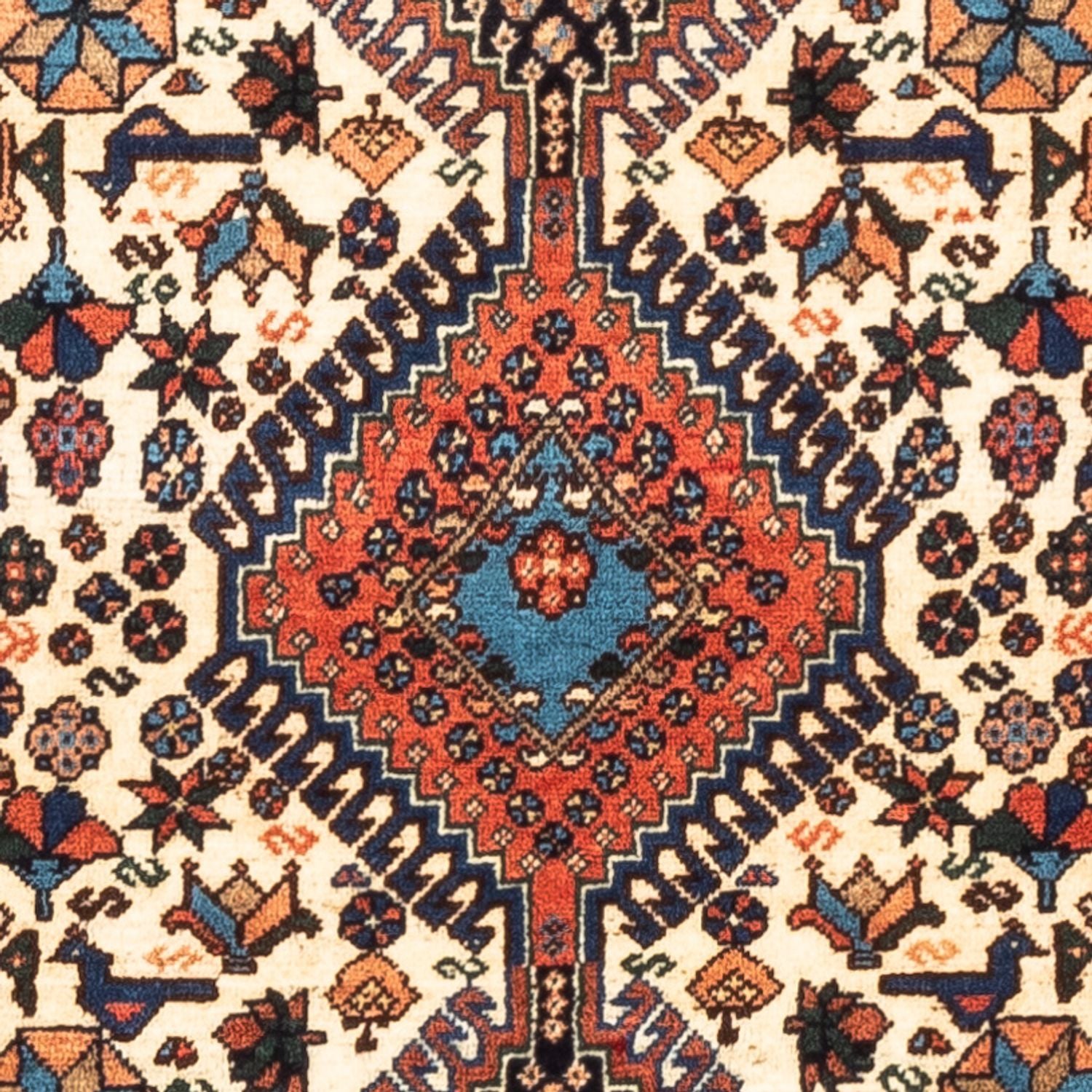 Persisk tæppe - Nomadisk - 123 x 86 cm - creme