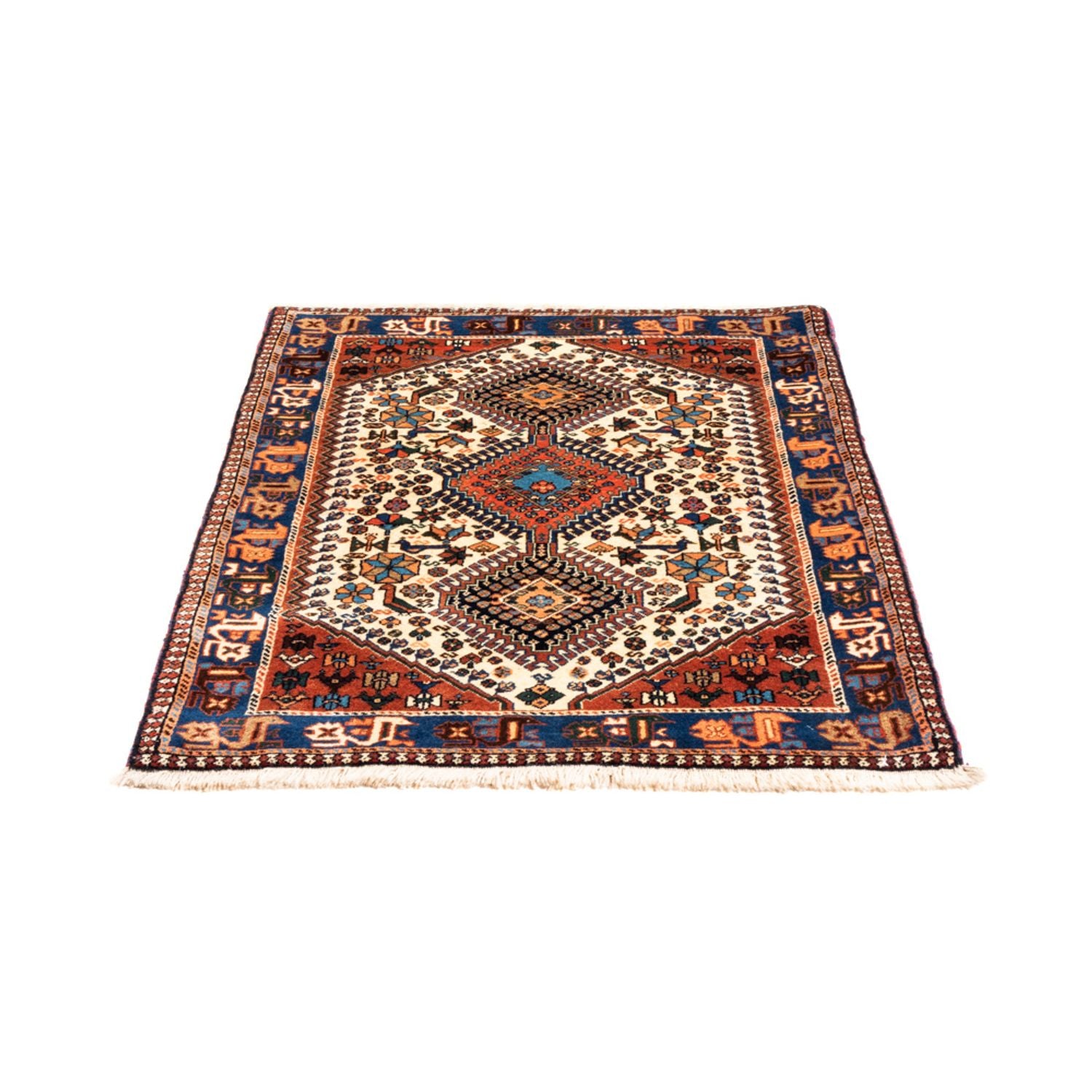 Persisk tæppe - Nomadisk - 123 x 86 cm - creme