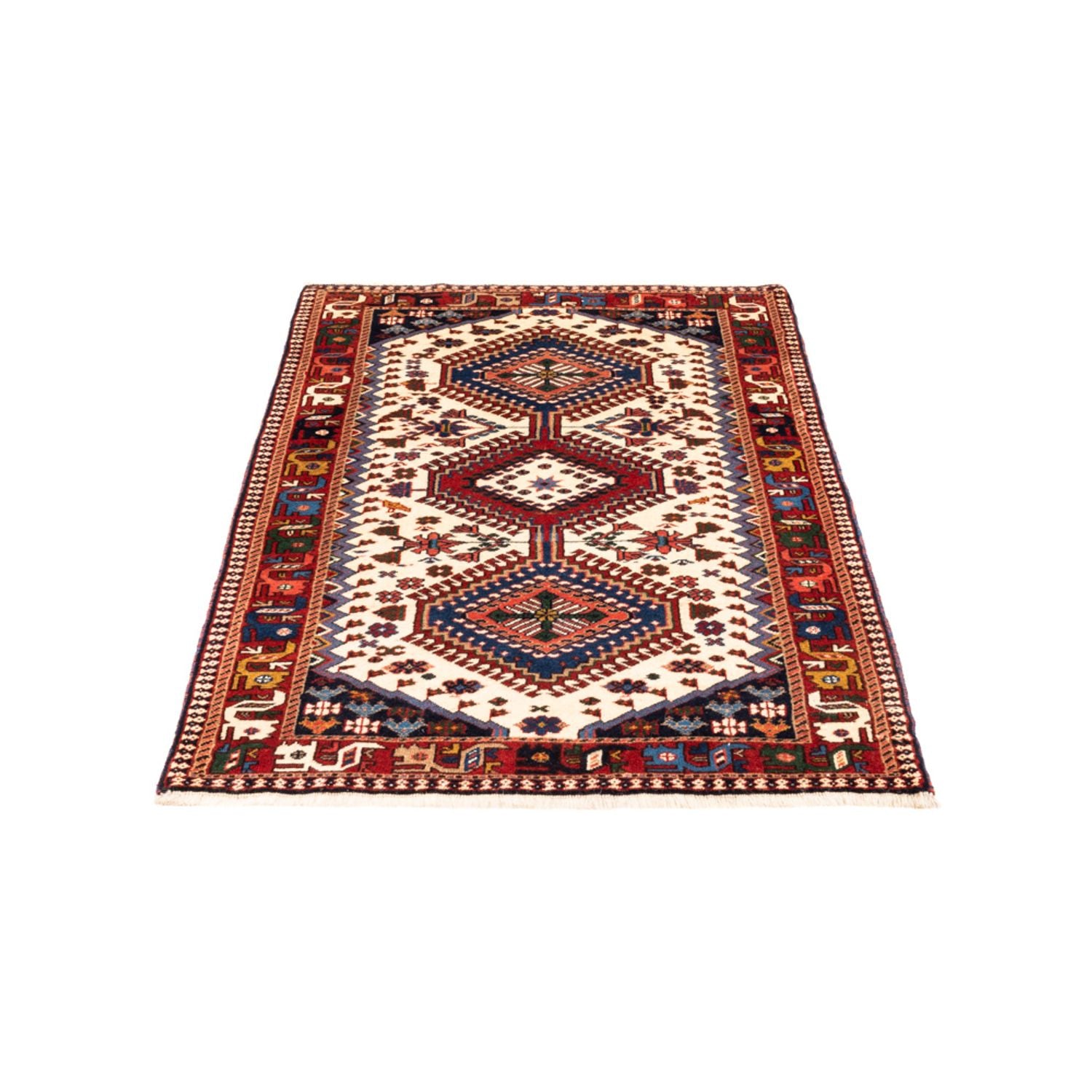 Persisk tæppe - Nomadisk - 135 x 80 cm - creme