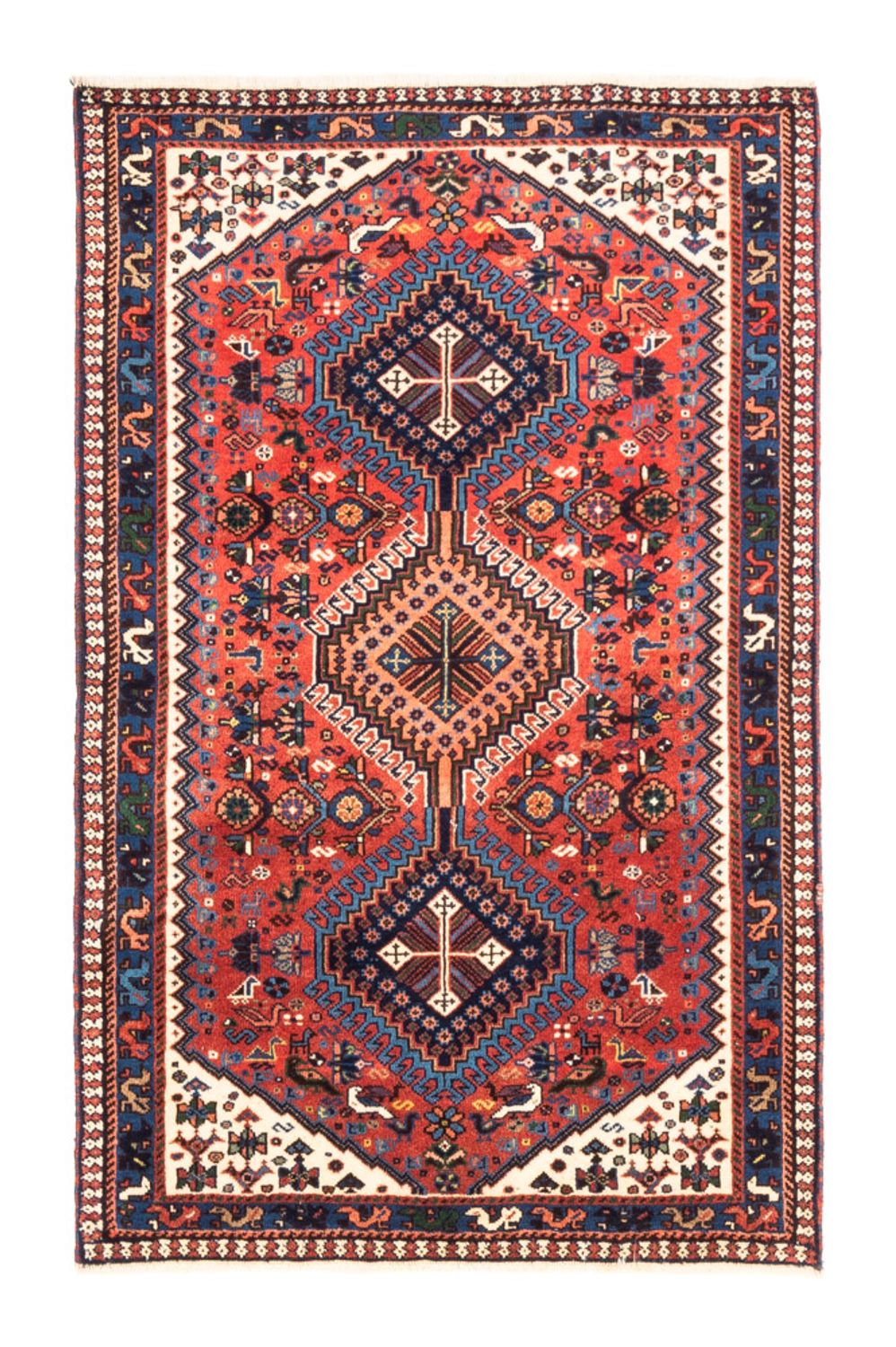 Persisk tæppe - Nomadisk - 124 x 80 cm - rød
