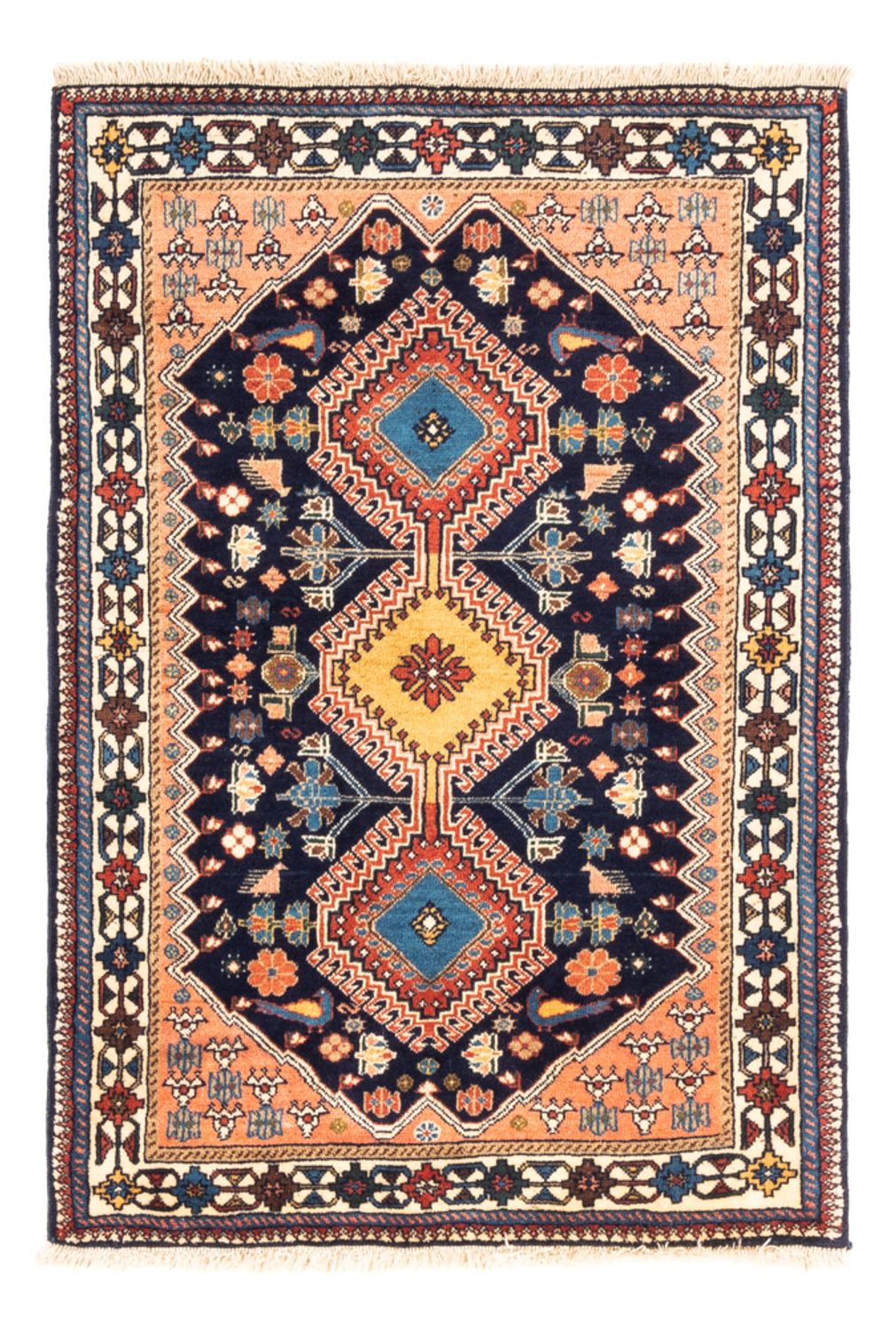 Persisk tæppe - Nomadisk - 120 x 84 cm - mørkeblå