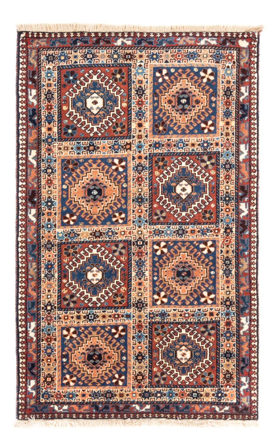 Persisk tæppe - Nomadisk - 132 x 82 cm - flerfarvet