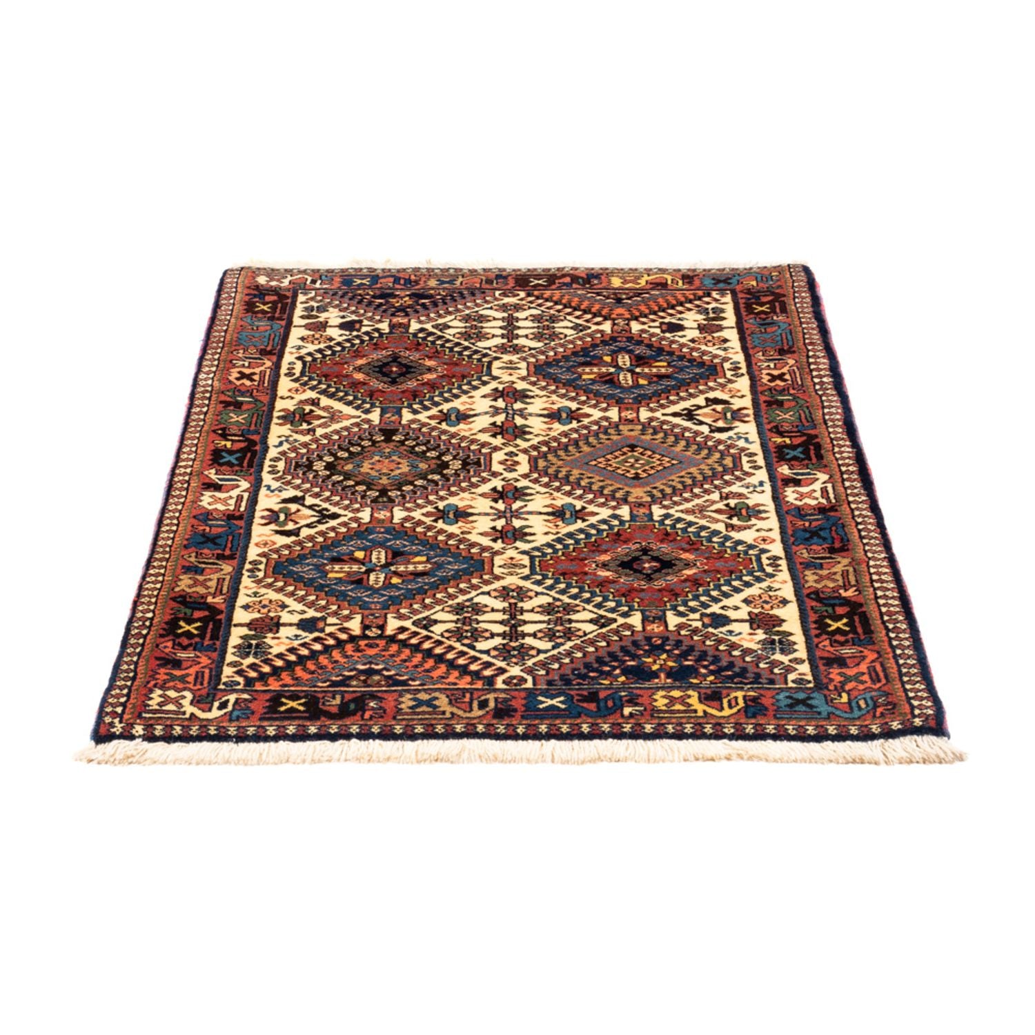 Persisk tæppe - Nomadisk - 130 x 83 cm - creme