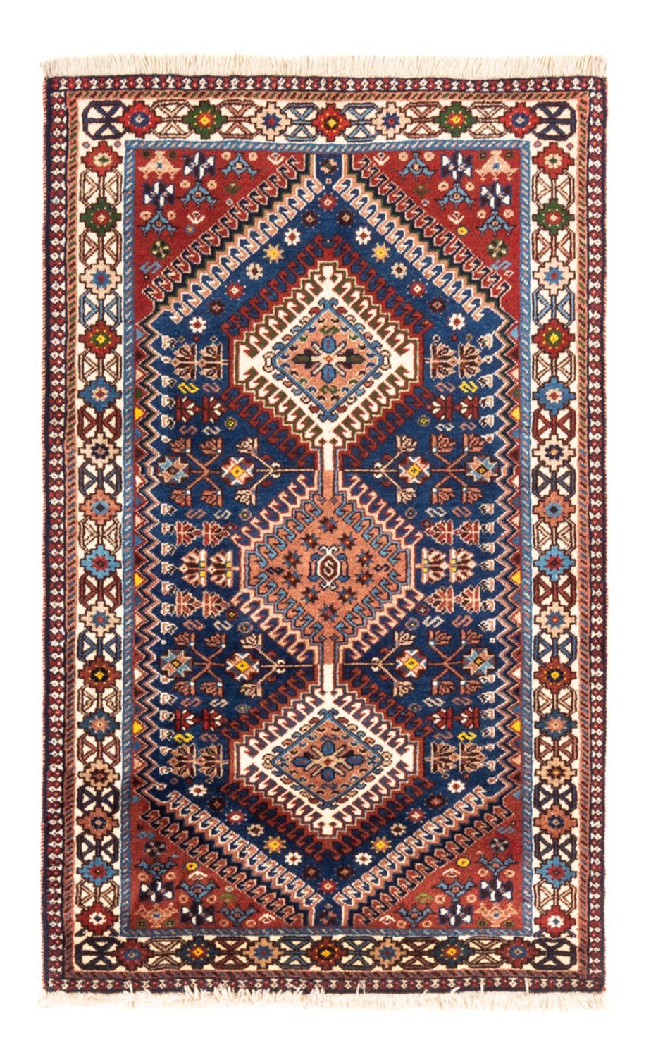 Persisk tæppe - Nomadisk - 133 x 82 cm - mørkeblå