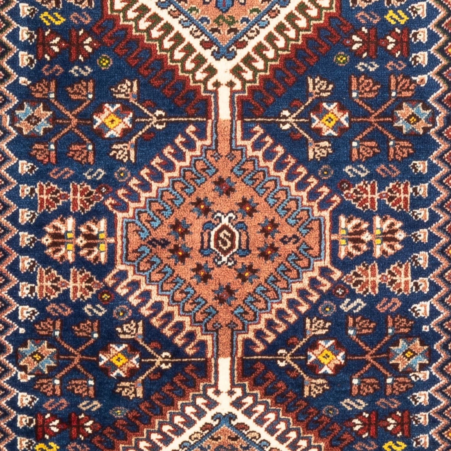 Persisk tæppe - Nomadisk - 133 x 82 cm - mørkeblå